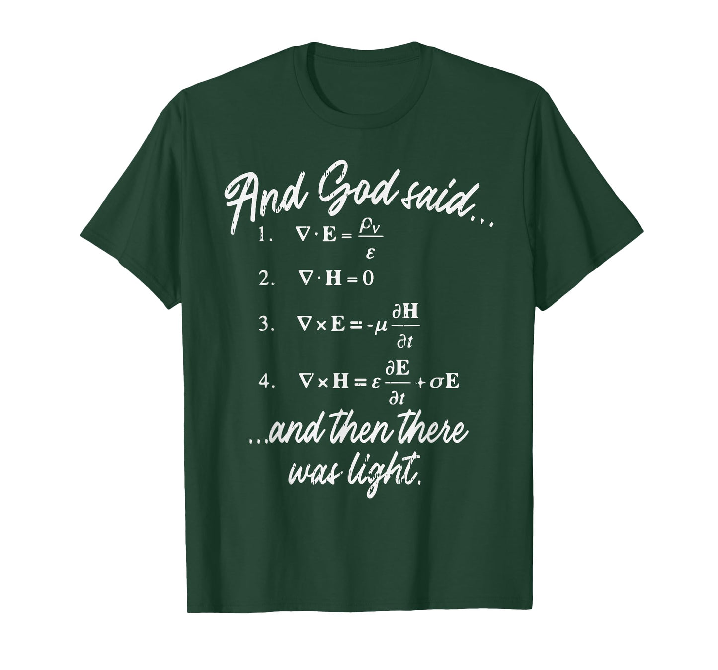 God Said Maxwell Equation Physics Jesus Christian Nerd Gift T-Shirt