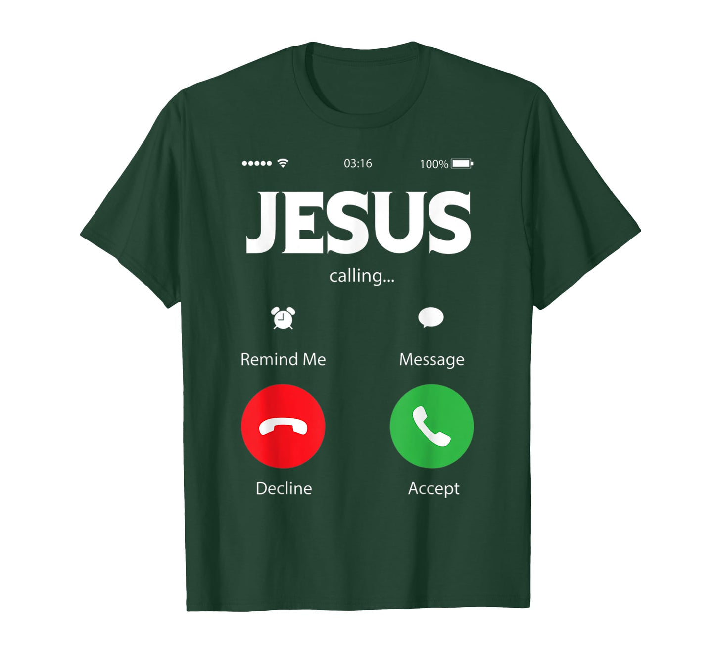 Funny Jesus is Calling God Christian Christianity Church T-Shirt