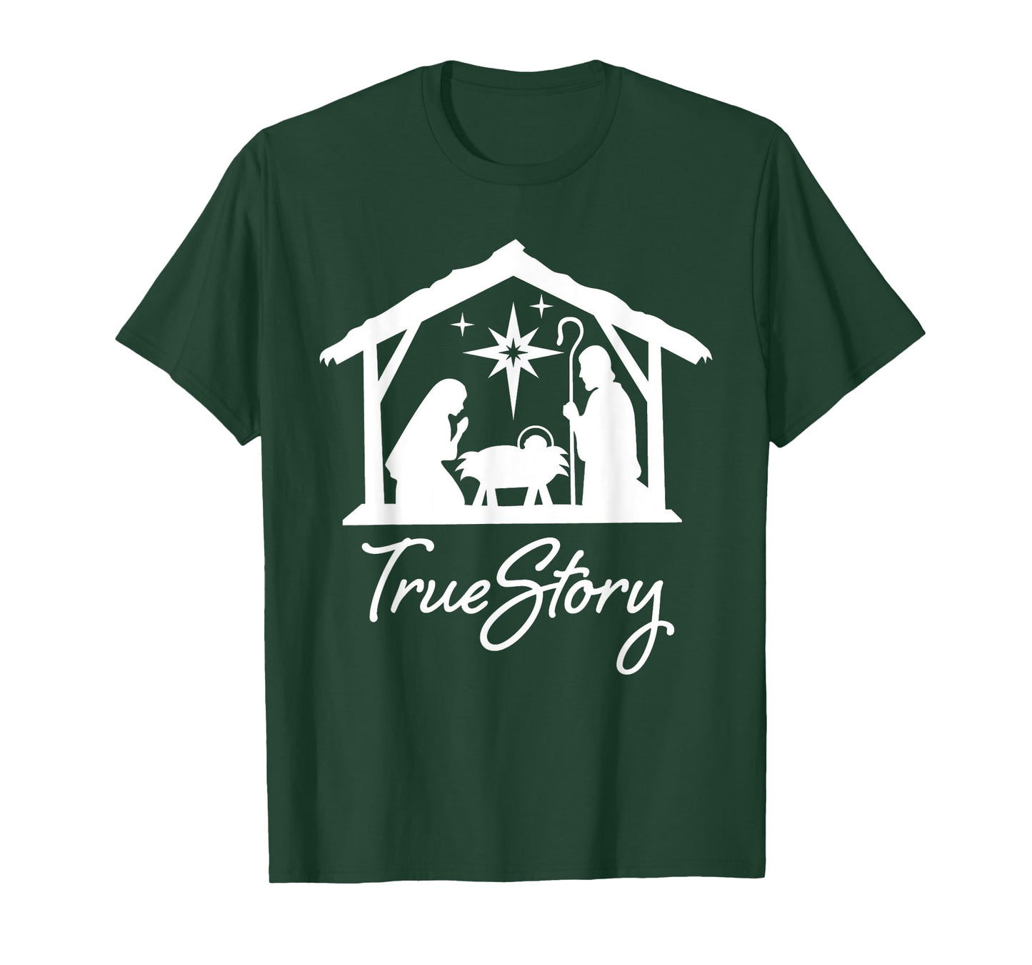 Christian Religious Christmas Nativity Scene True Story T-Shirt