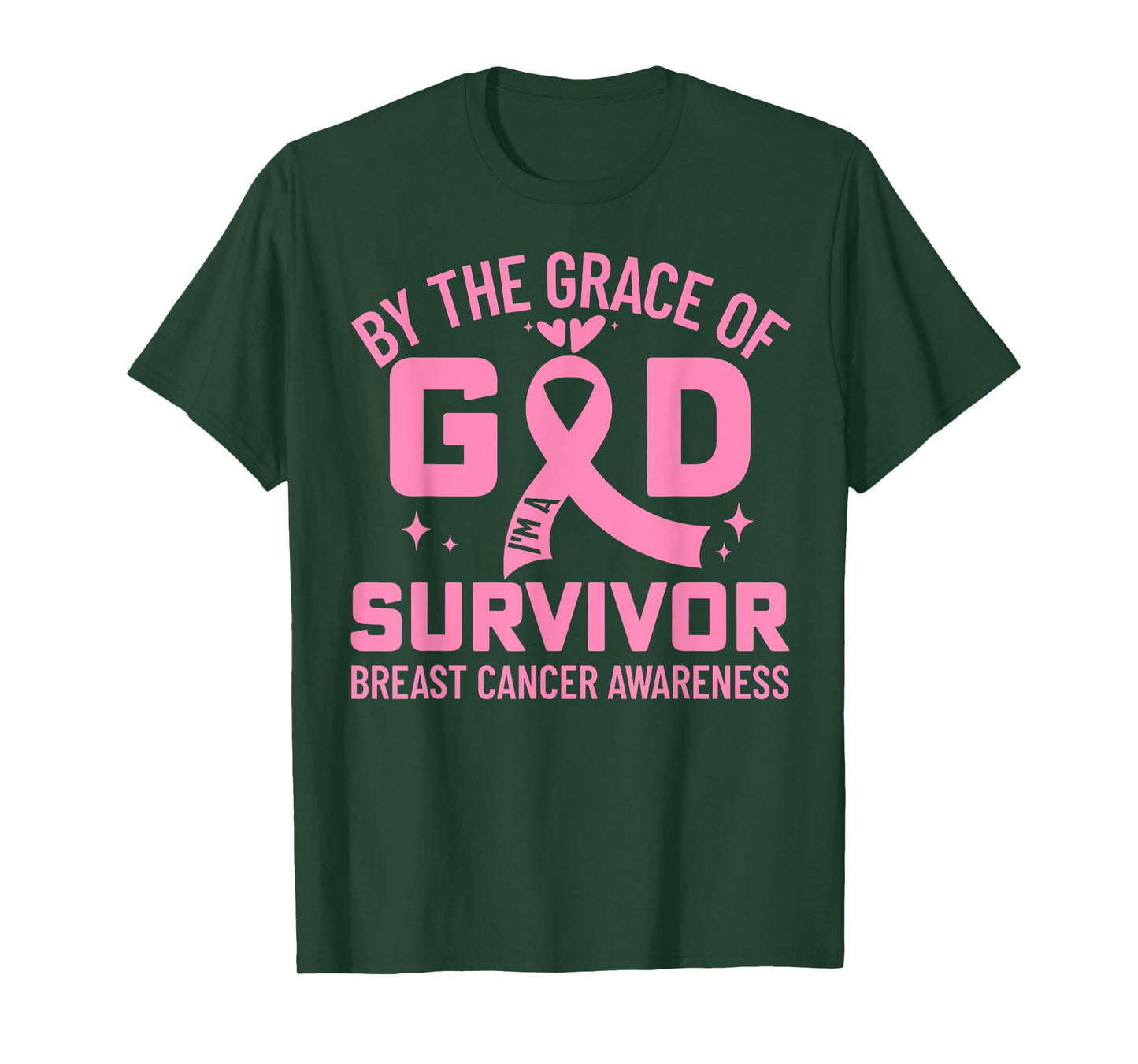 by The Grace God I'm A Survivor Breast Cancer Awareness 2025 T-Shirt