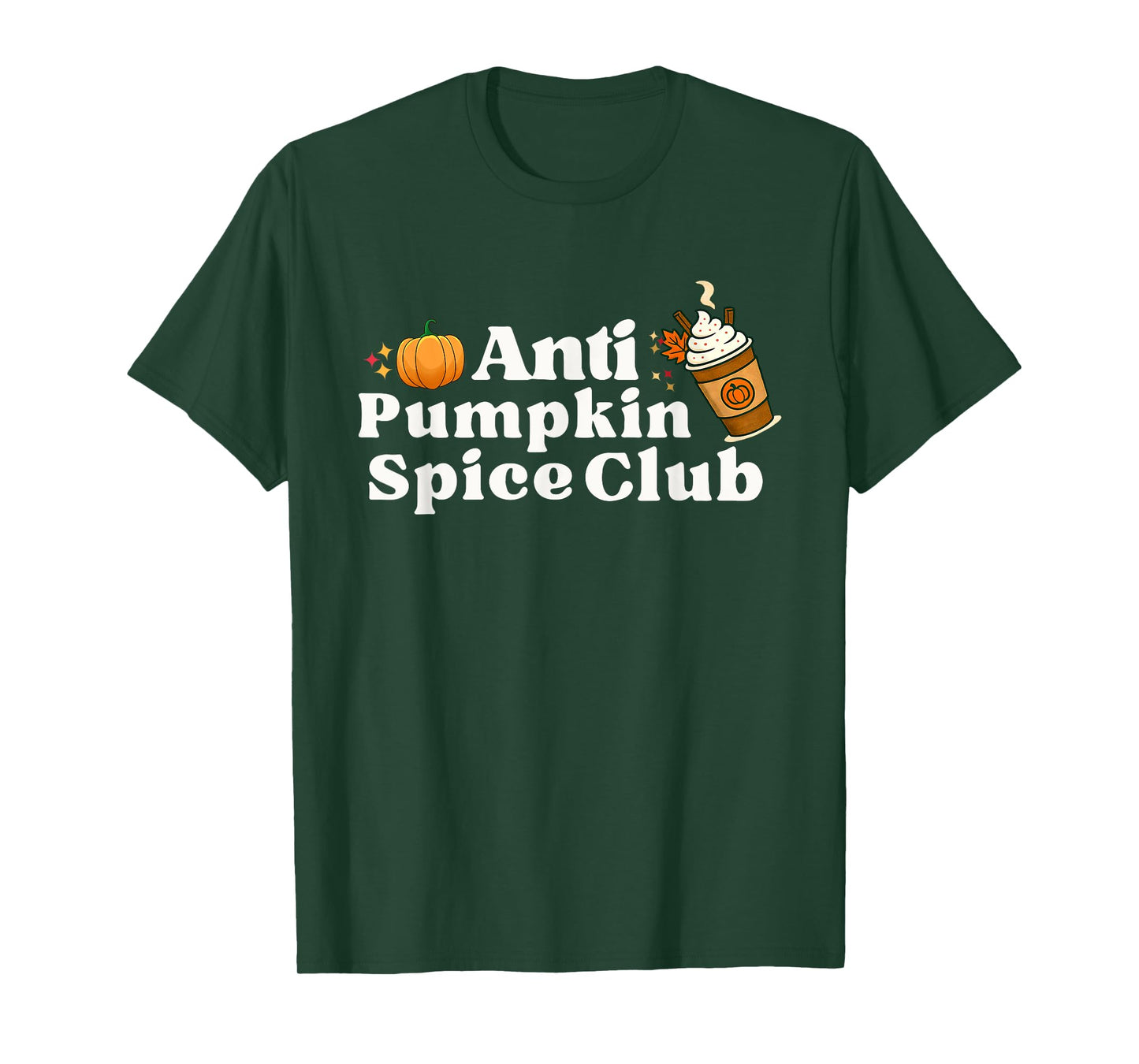 Anti Pumpkin Spice Club Groovy Design T-Shirt