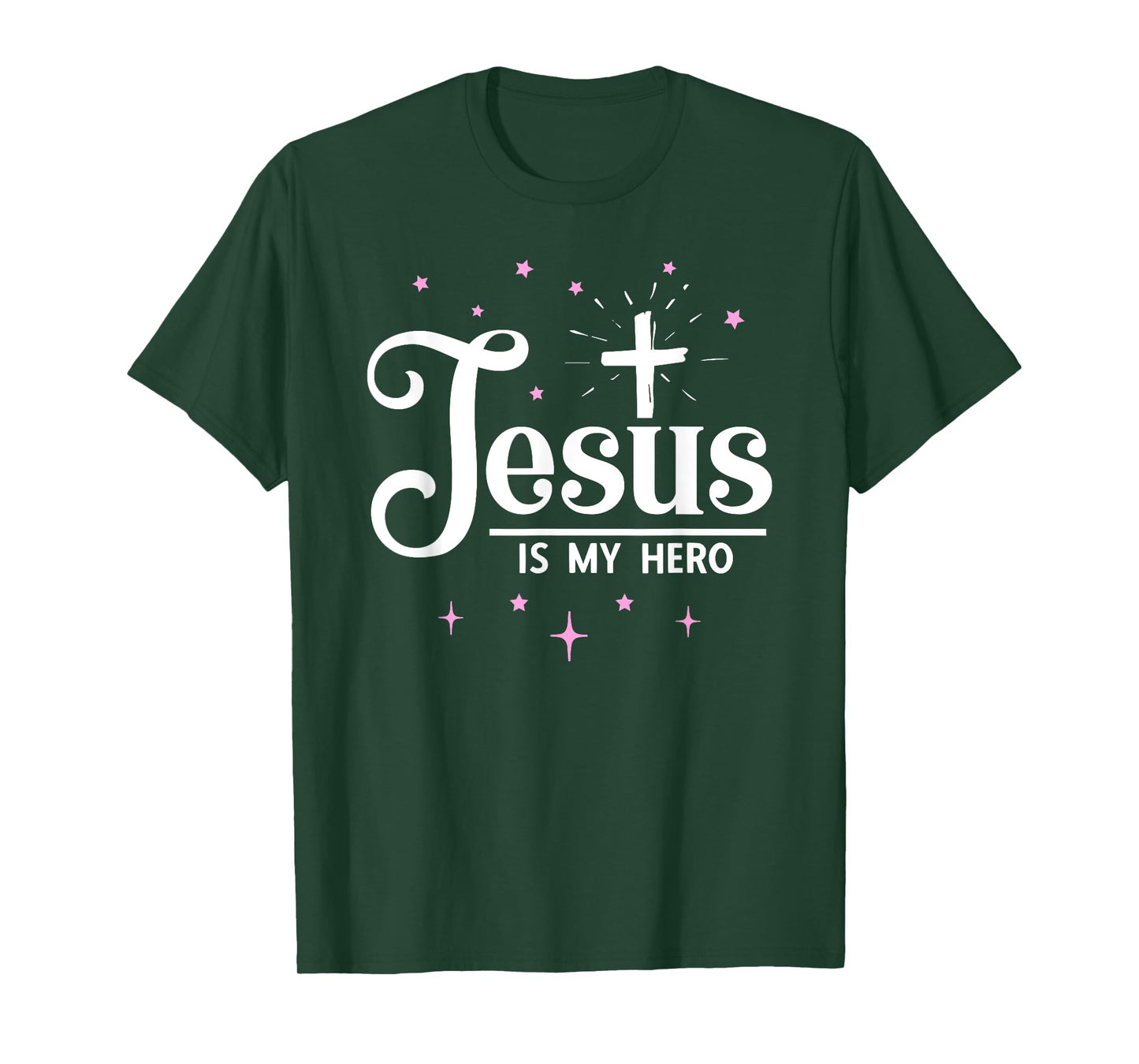 Jesus Is My Hero God Faith Cross Christians T-Shirt