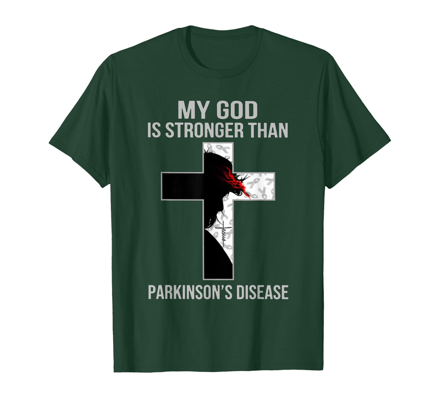 My God Is Stronger Than Parkinson Disease Cross Jesus T-Shirt