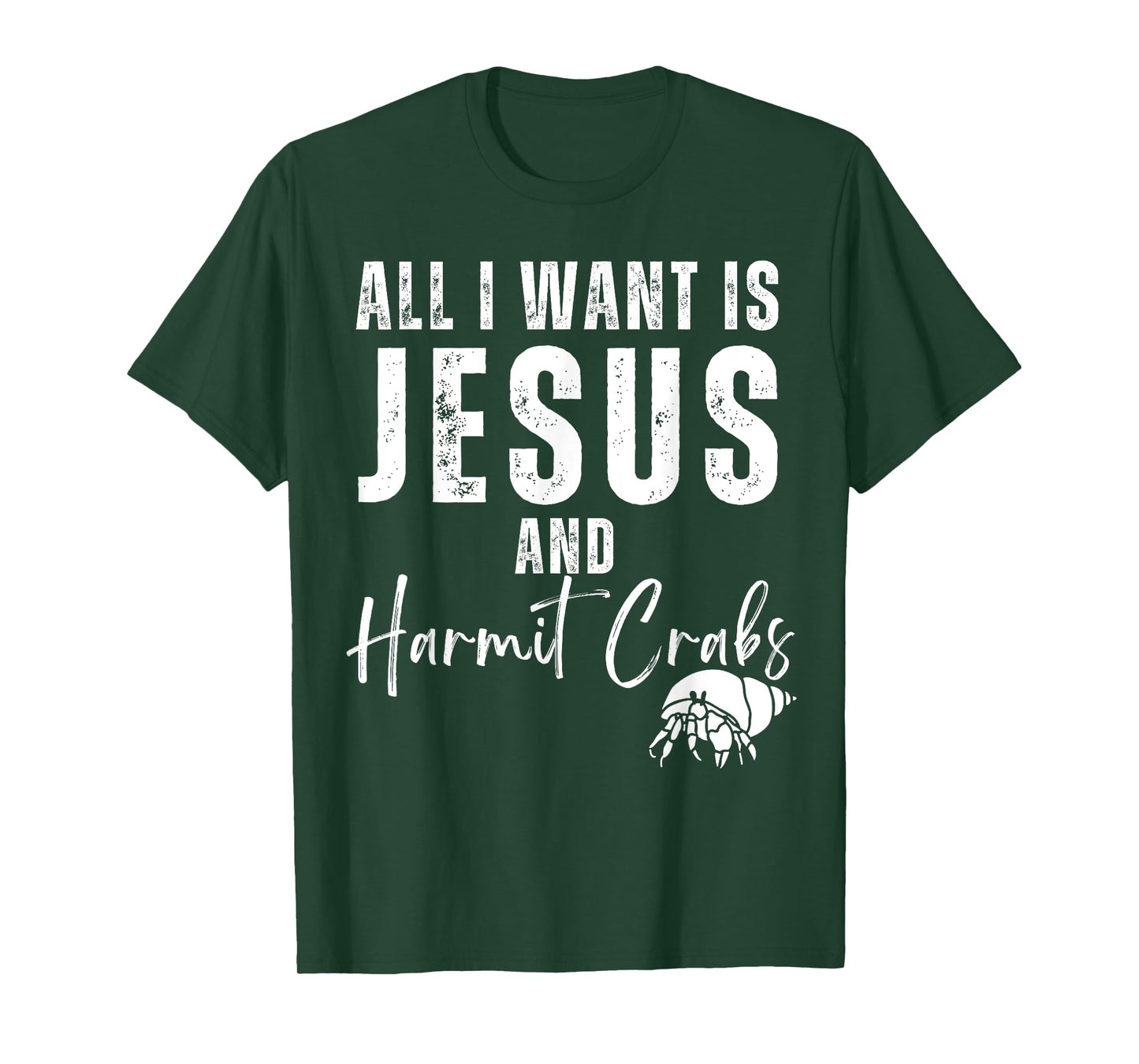 All I Want Is Jesus And Hermit Crabs Christian Humor Funny T-Shirt