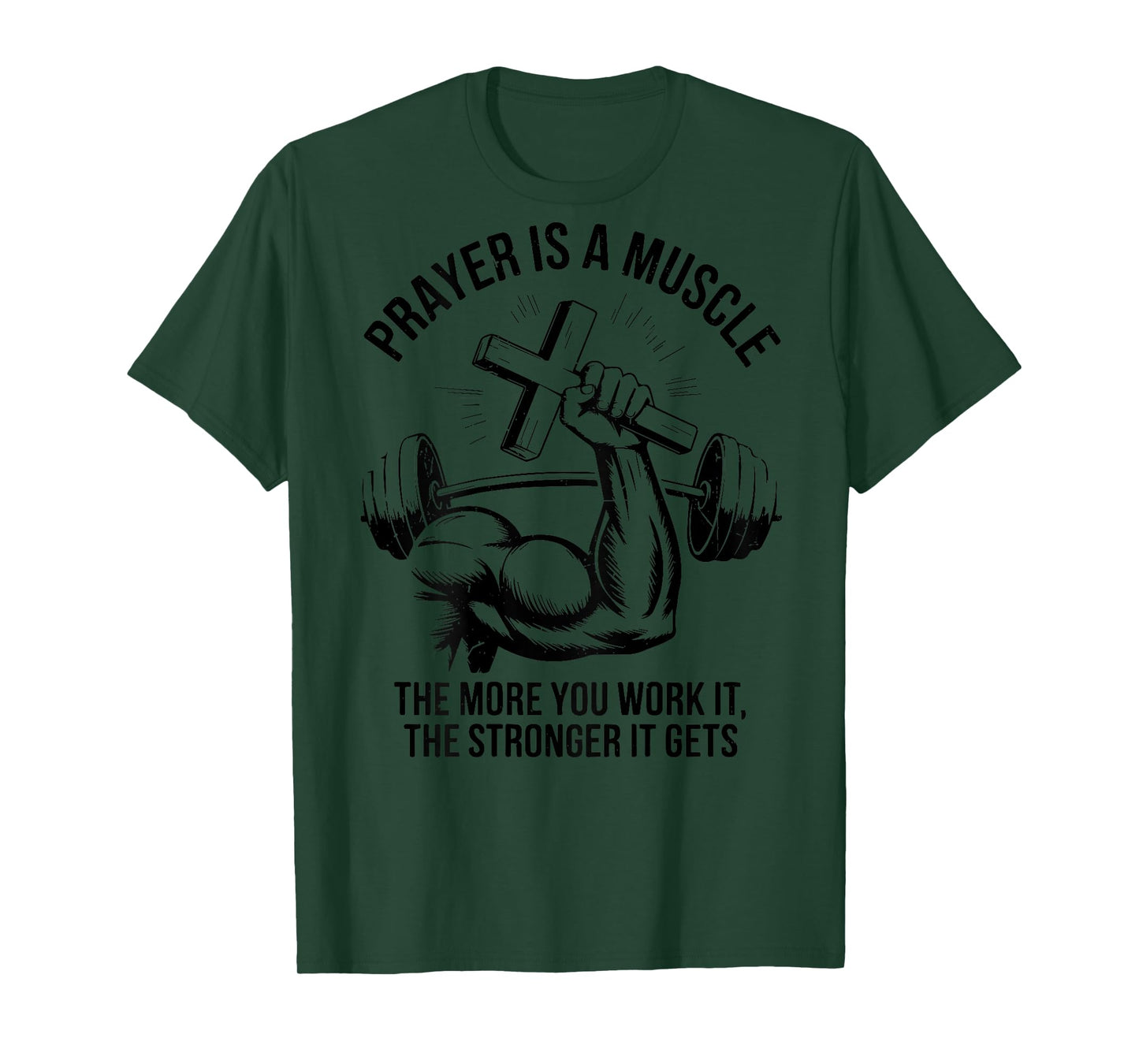 Men's Christian Gym Prayer Is A Muscle Workout Funny Fitness T-Shirt