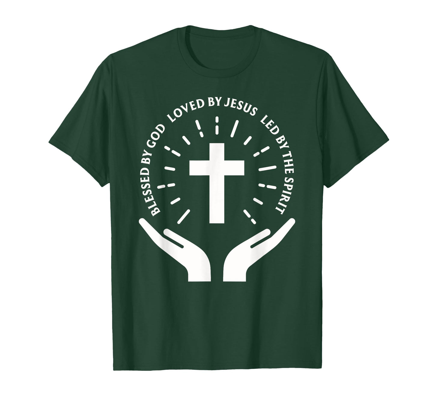 Blessed By God Loved By Jesus Led By The Spirit Faith T-Shirt