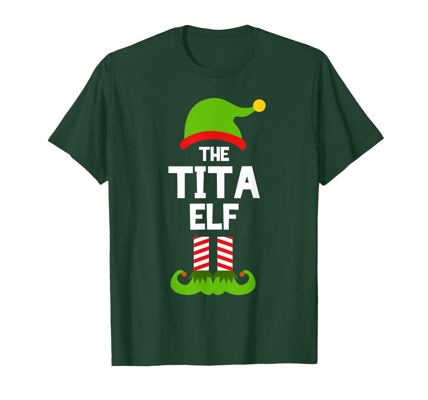 Family Tita Elf Christmas Matching Pajama Funny T-Shirt