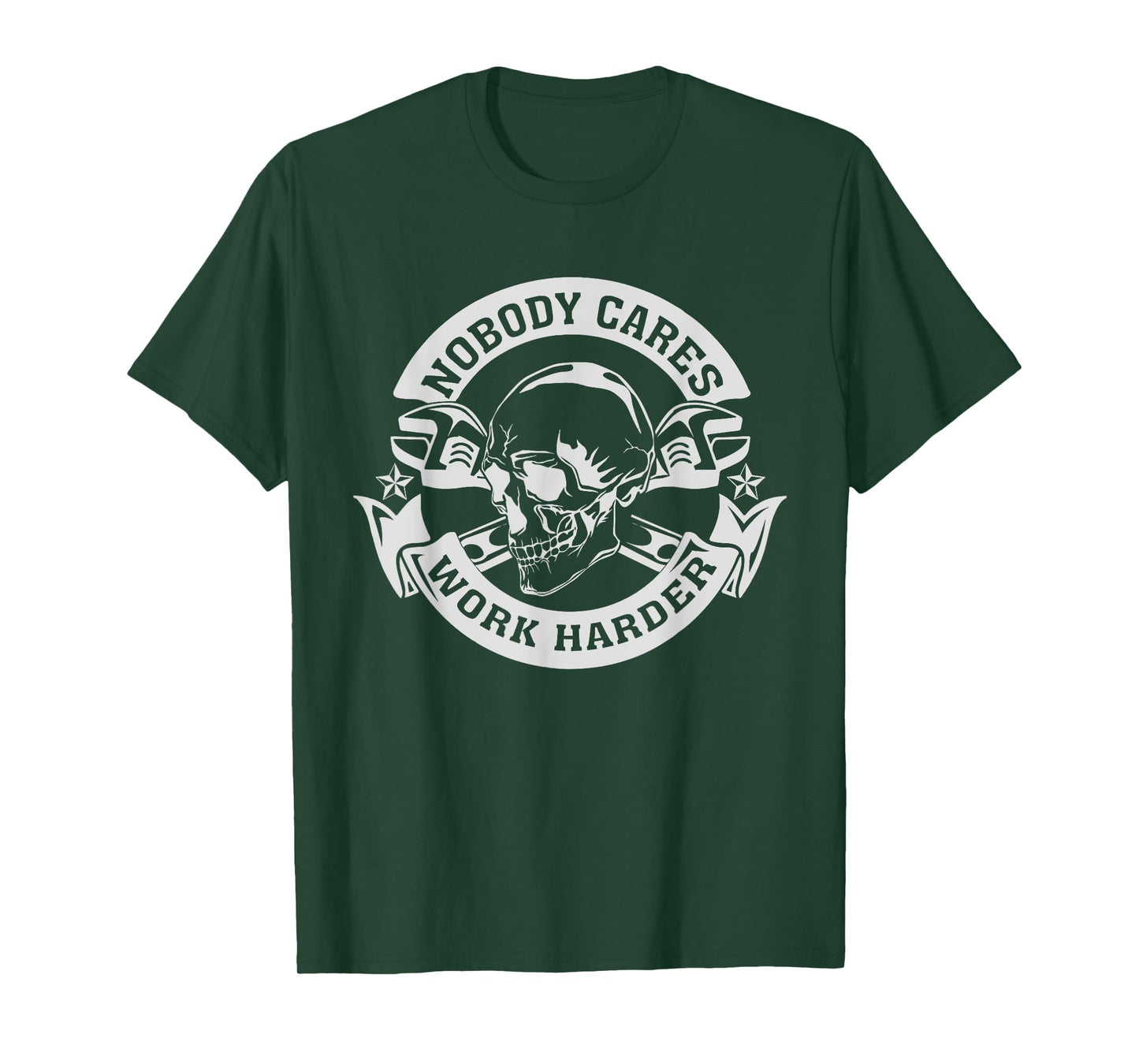 Nobody Cares Work Harder Skull Mechanic Vintage T-Shirt