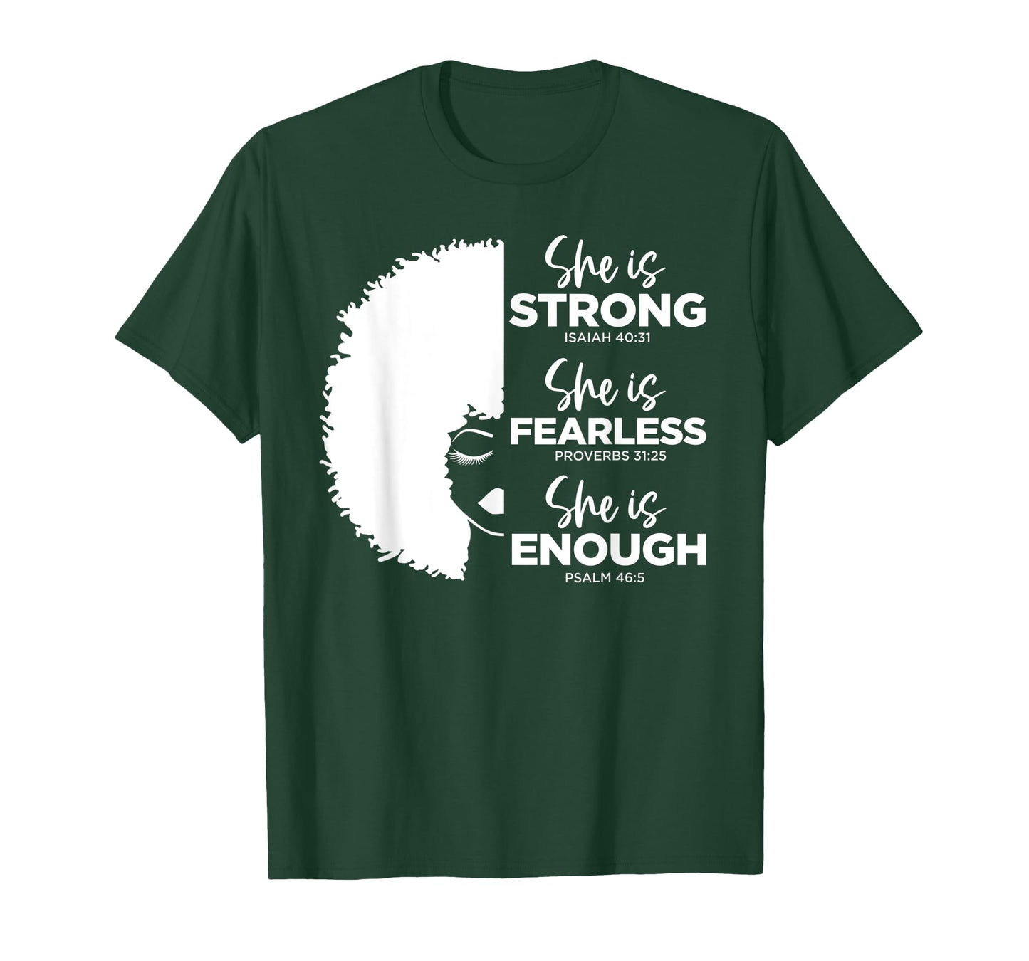She Is Strong, She Is Fearless, She Is Enough Pull Over T-Shirt