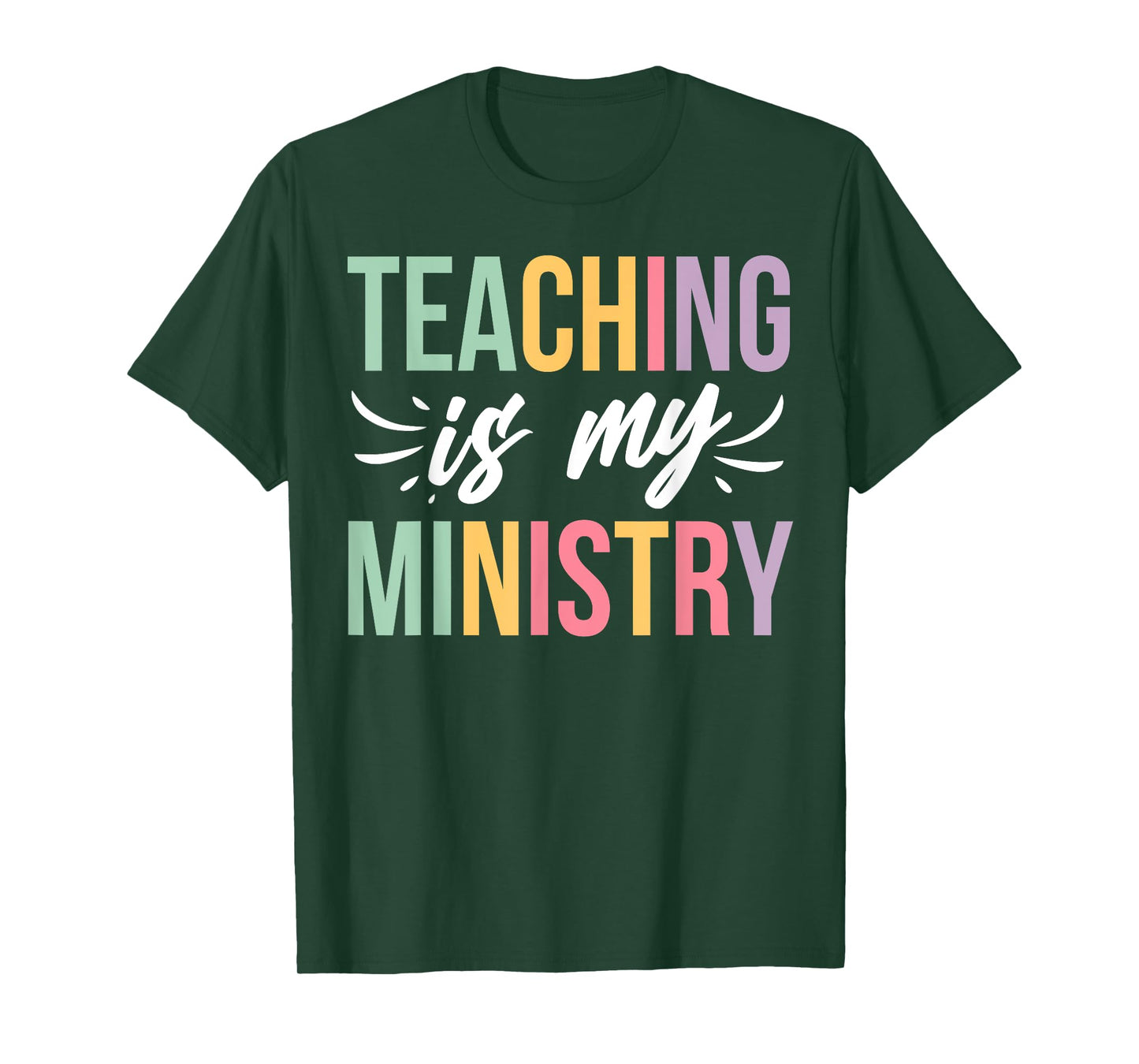 Teaching is My Ministry Flower Jesus Christian Teacher T-Shirt