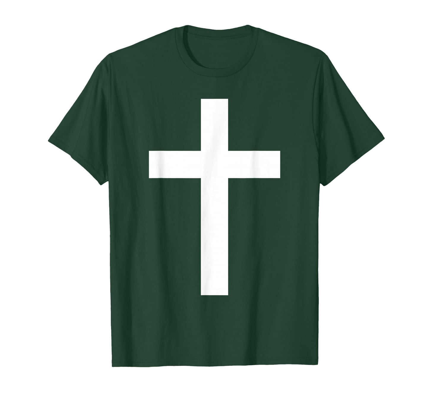 White Christian Jesus Cross Dark Red T-Shirt