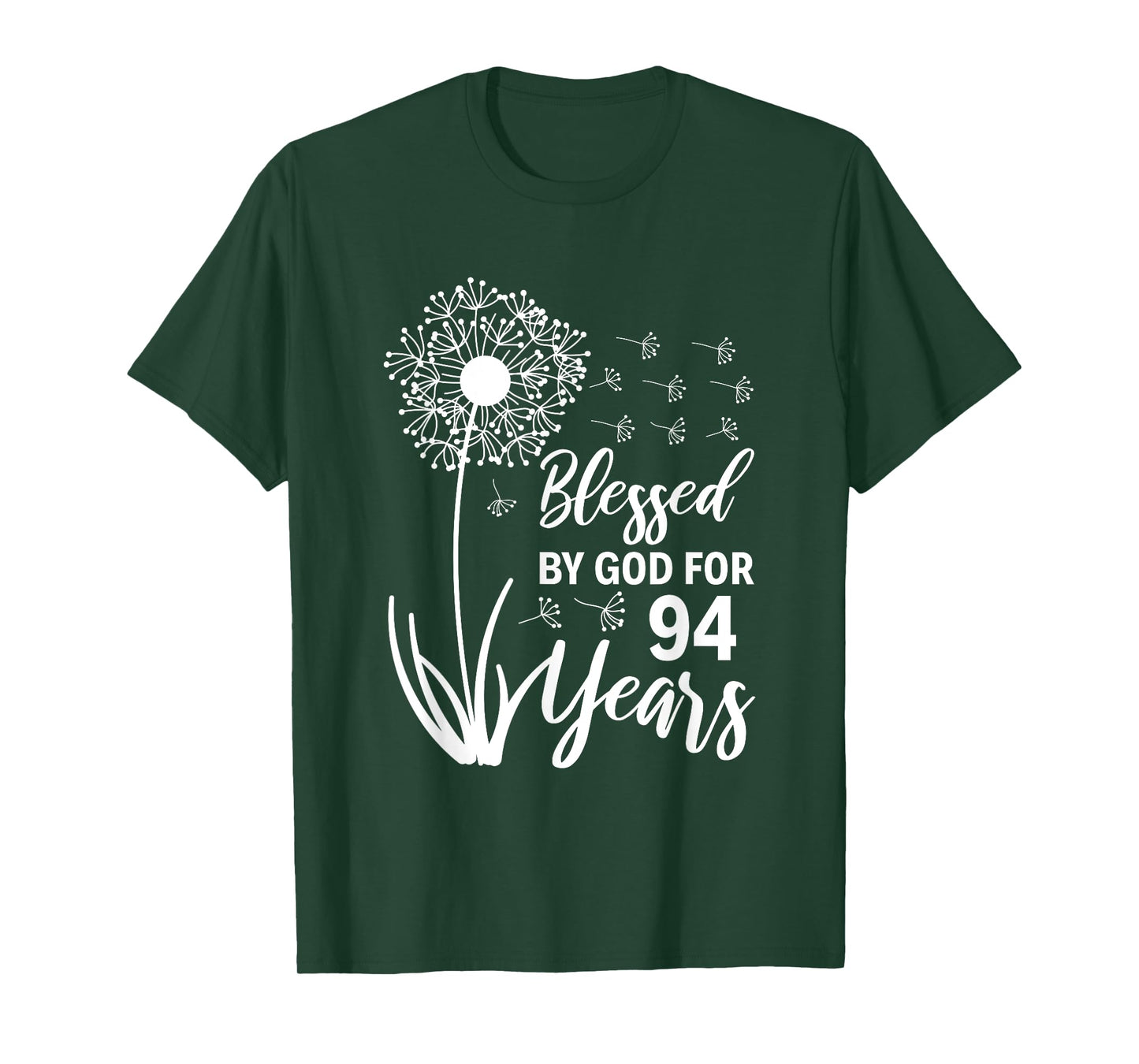 94th Birthday Woman Man Blessed By God For 94 Years T-Shirt