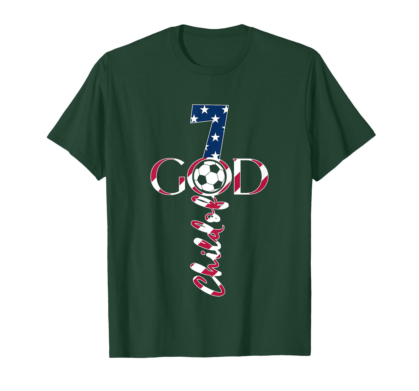 JESUS 7 YEARS CHILD OF GOD SOCCER 7TH BIRTHDAY T-Shirt