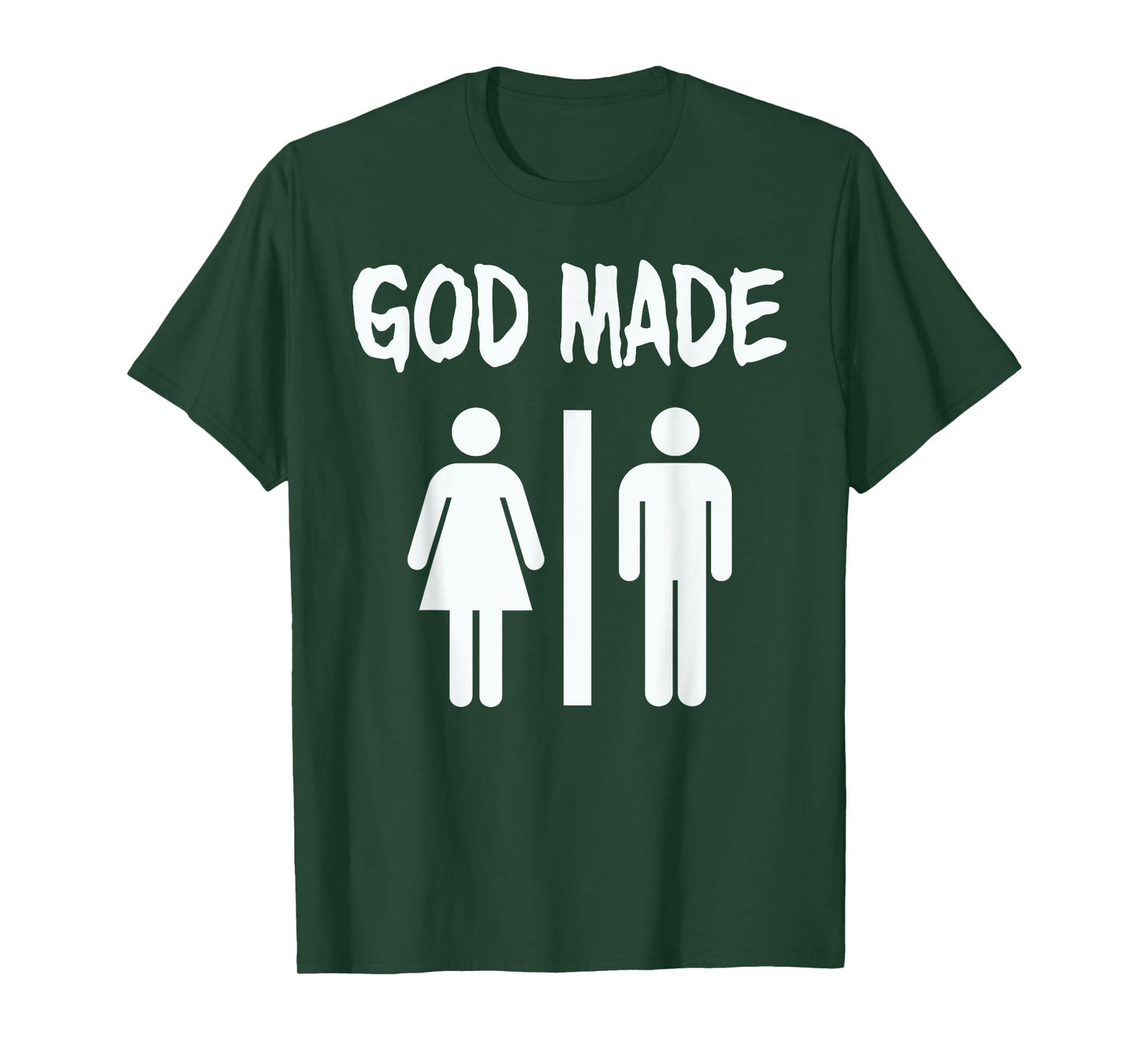 God Made Men Women Funny Christian T-Shirt