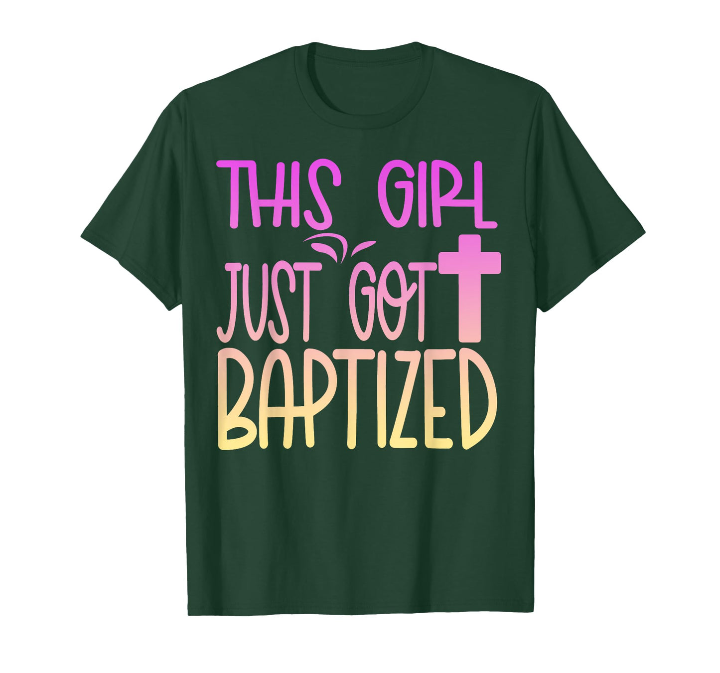 Baptized Baptism Kids Girl Cute Christian 2025 I Decided T-Shirt