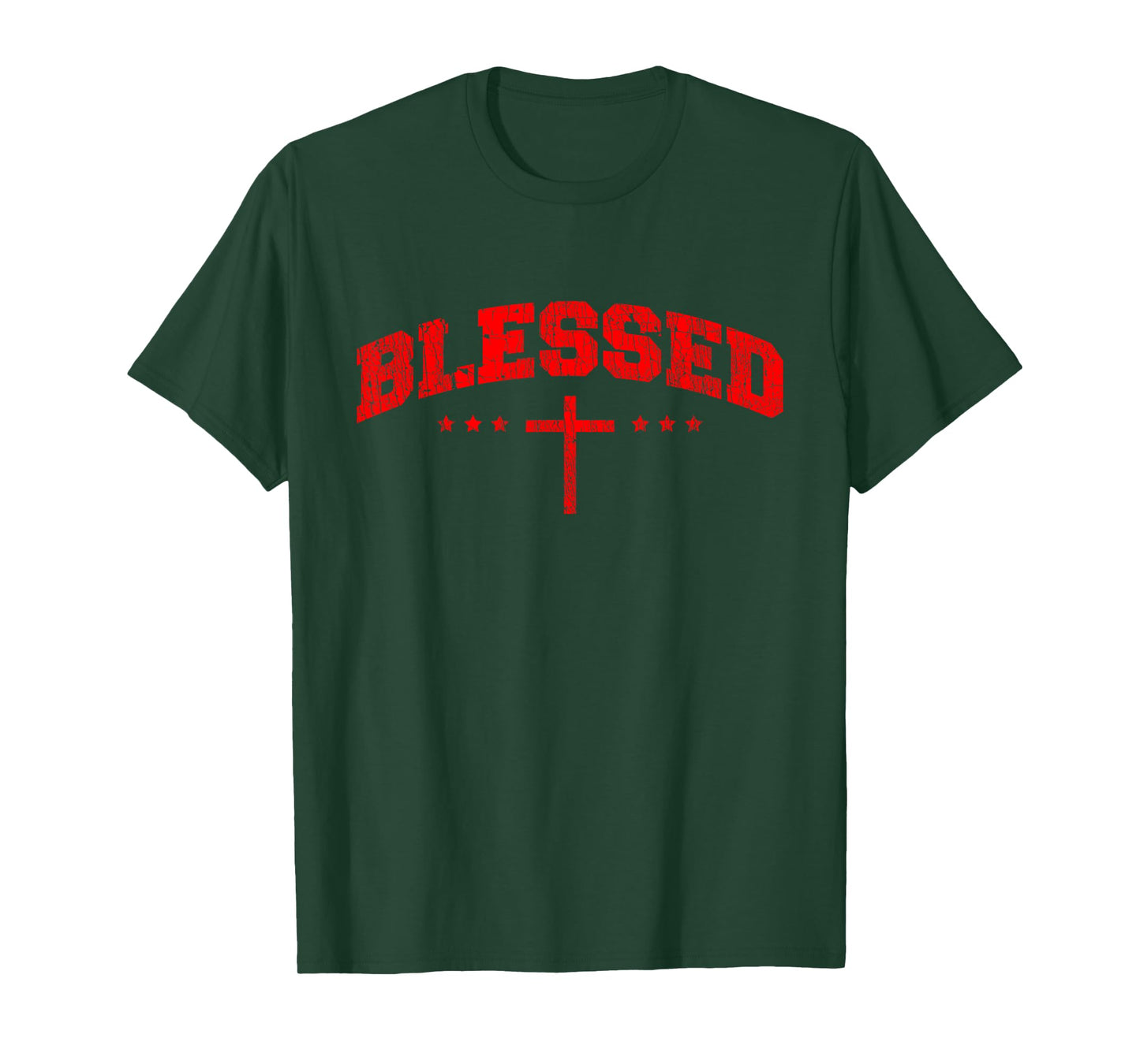 Blessed Cross Subtle Christian Minimalist Religious Faith T-Shirt