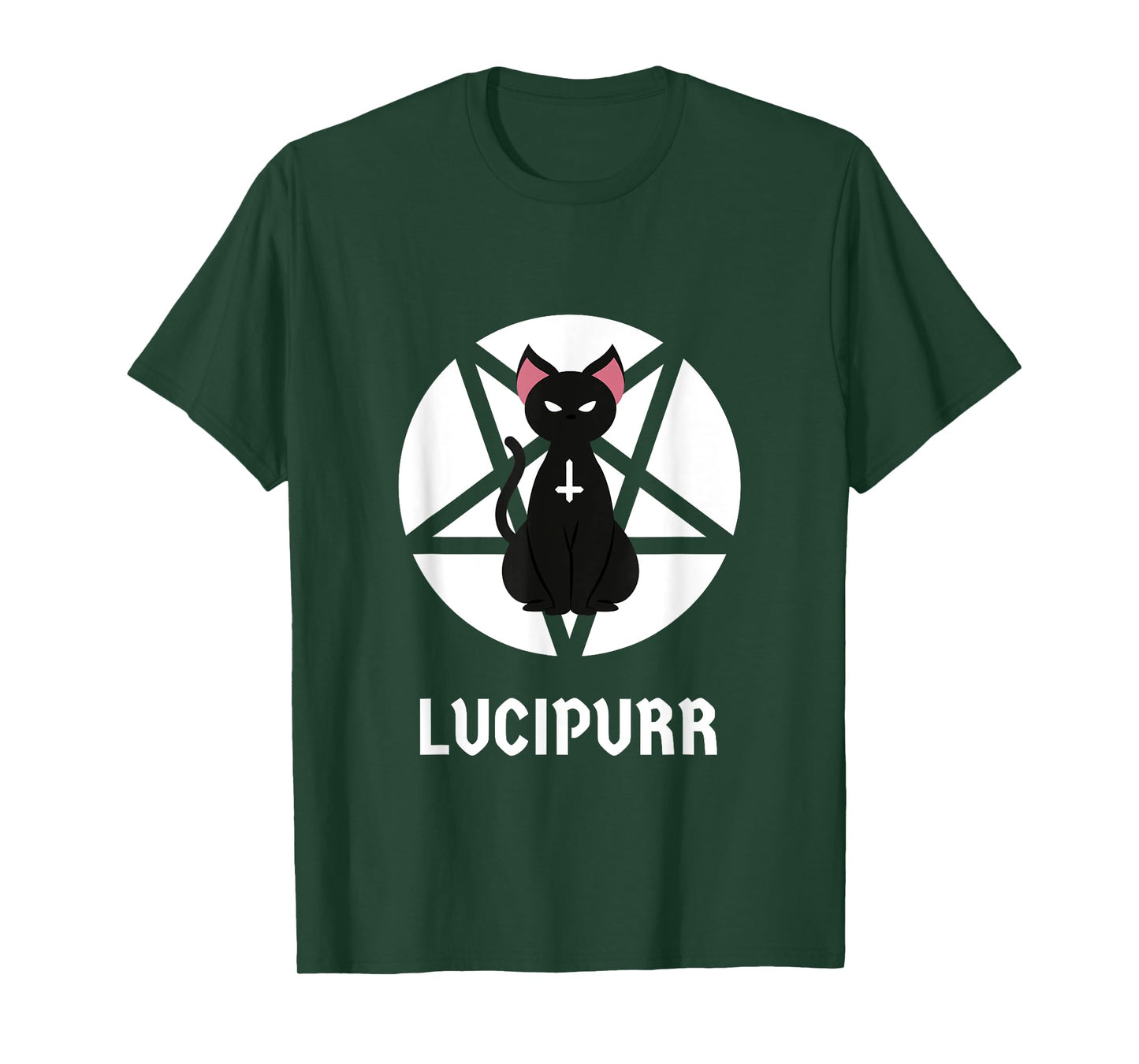 Hail Lucipurr Occult Satanic Cat Antichrist Goth Lucifer 666 Men Women T-Shirt