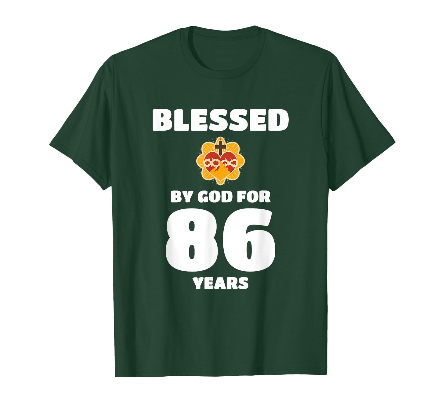 Blessed by God 86 Years Faithful Birthday T-Shirt