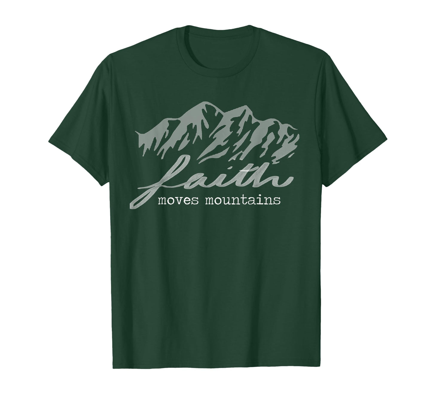 Vintage Faith Moves Mountains - Faith Quote T-Shirt