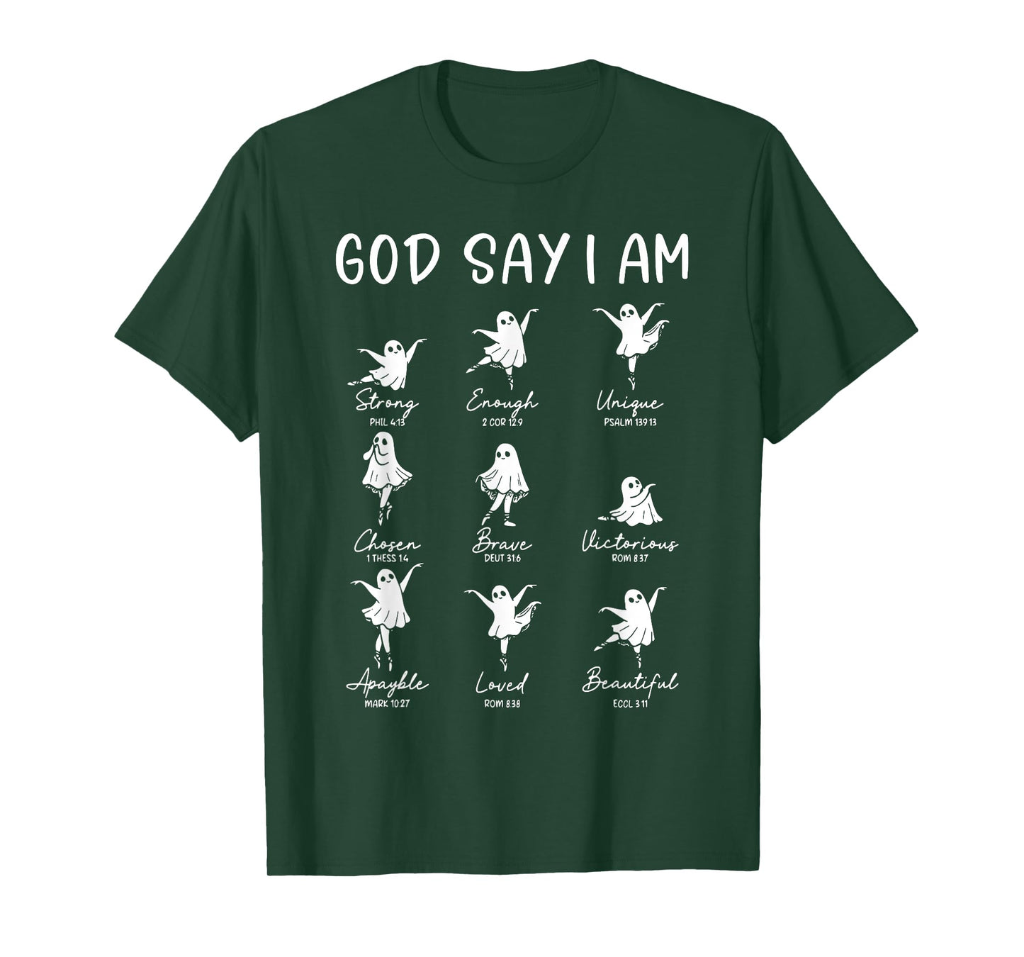 God Say I Am Ballet Ghost Ballet Dancer Teacher Halloween T-Shirt