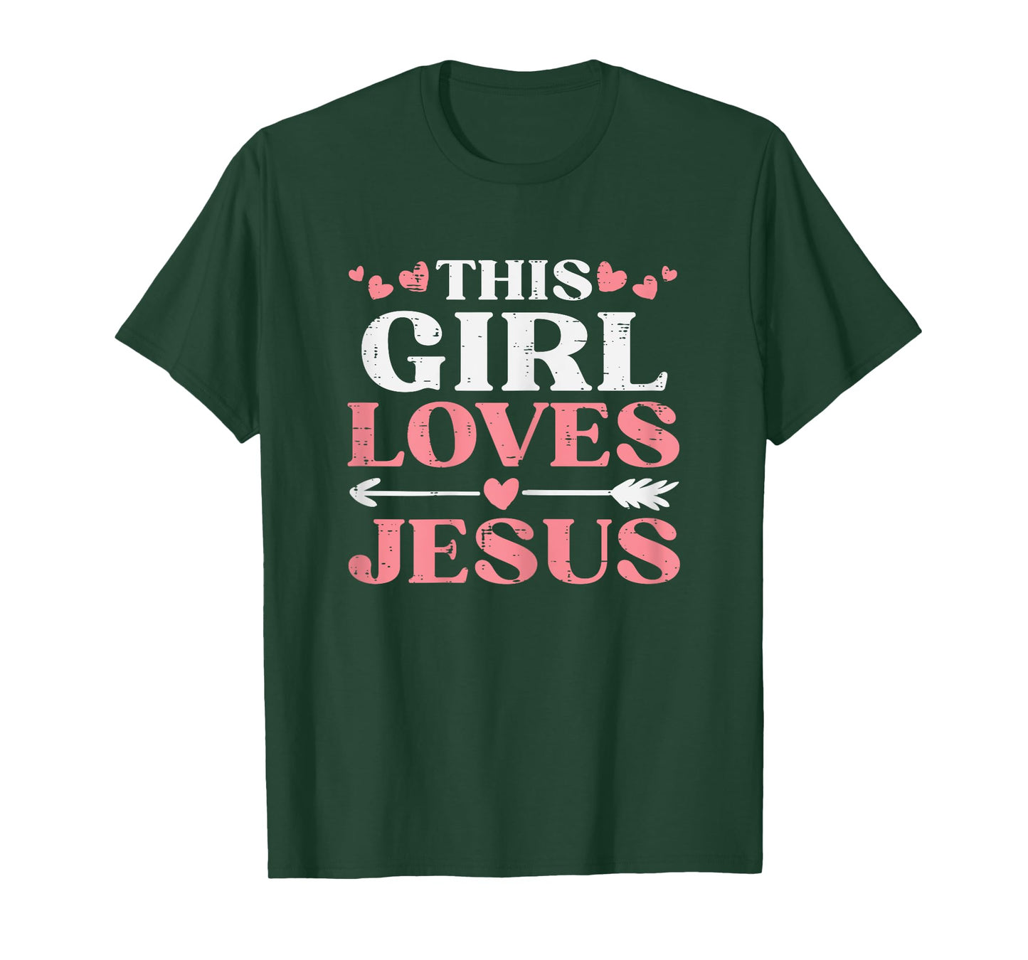 This Girl Loves Jesus Christ God Faith Christian Girls Women T-Shirt