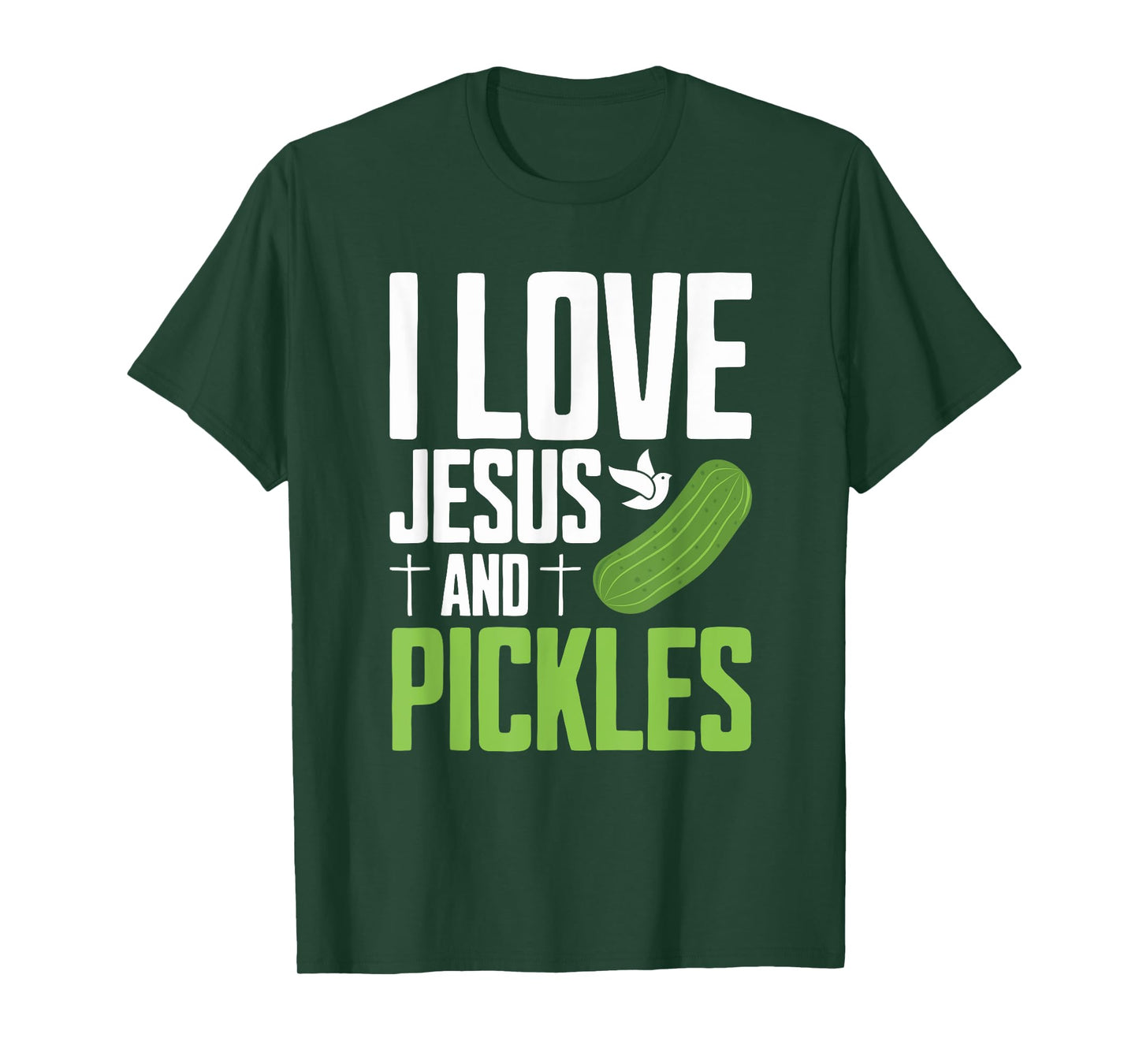 Religious Cucumber Lover I Love Jesus And Pickles Christian T-Shirt