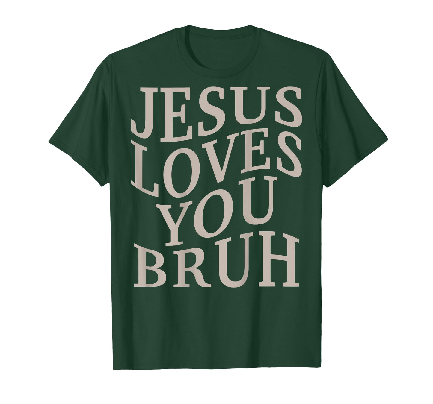 Youth Jesus Loves You Bruh Christian Teen Girl Women Funny T-Shirt