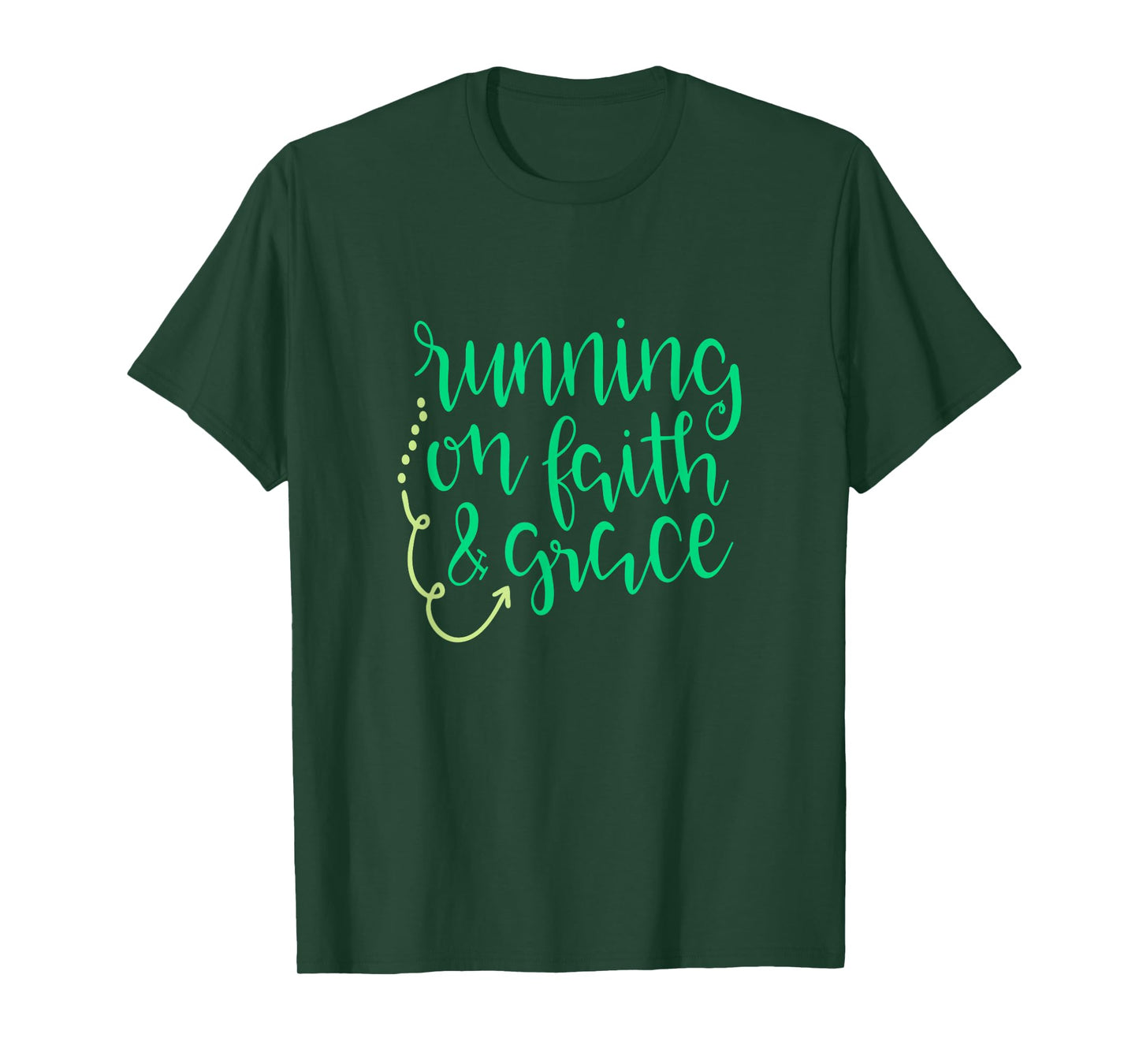 Running on Faith and Grace Christian Shirt God Bible Jesus T-Shirt