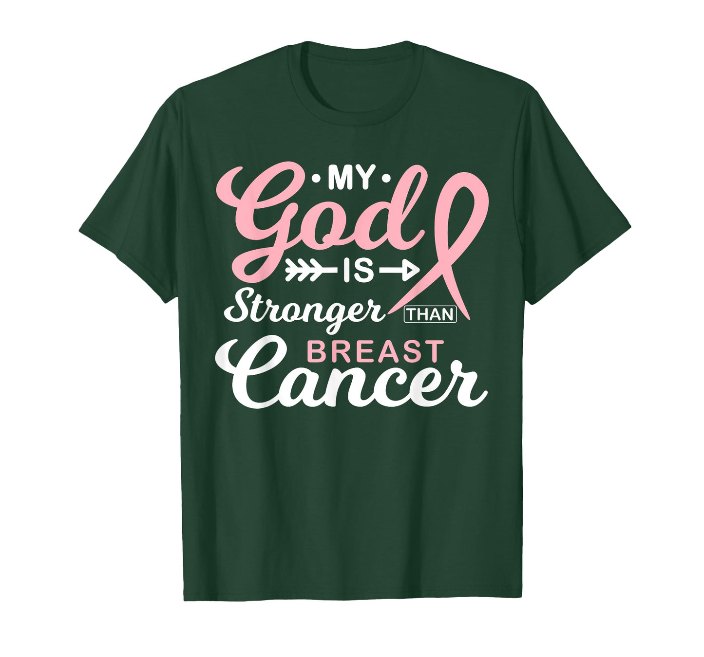 My God is Stronger Than Breast Cancer Awareness Warrior T-Shirt
