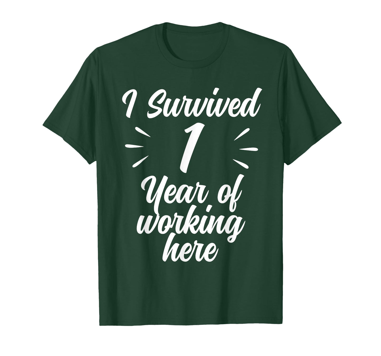 Funny 1 Year Work Anniversary I Survived 1 Year Working T-Shirt