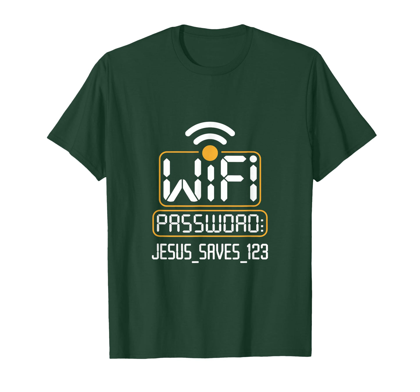 Christian WiFi Password Jesus Saves 123 Design T-Shirt