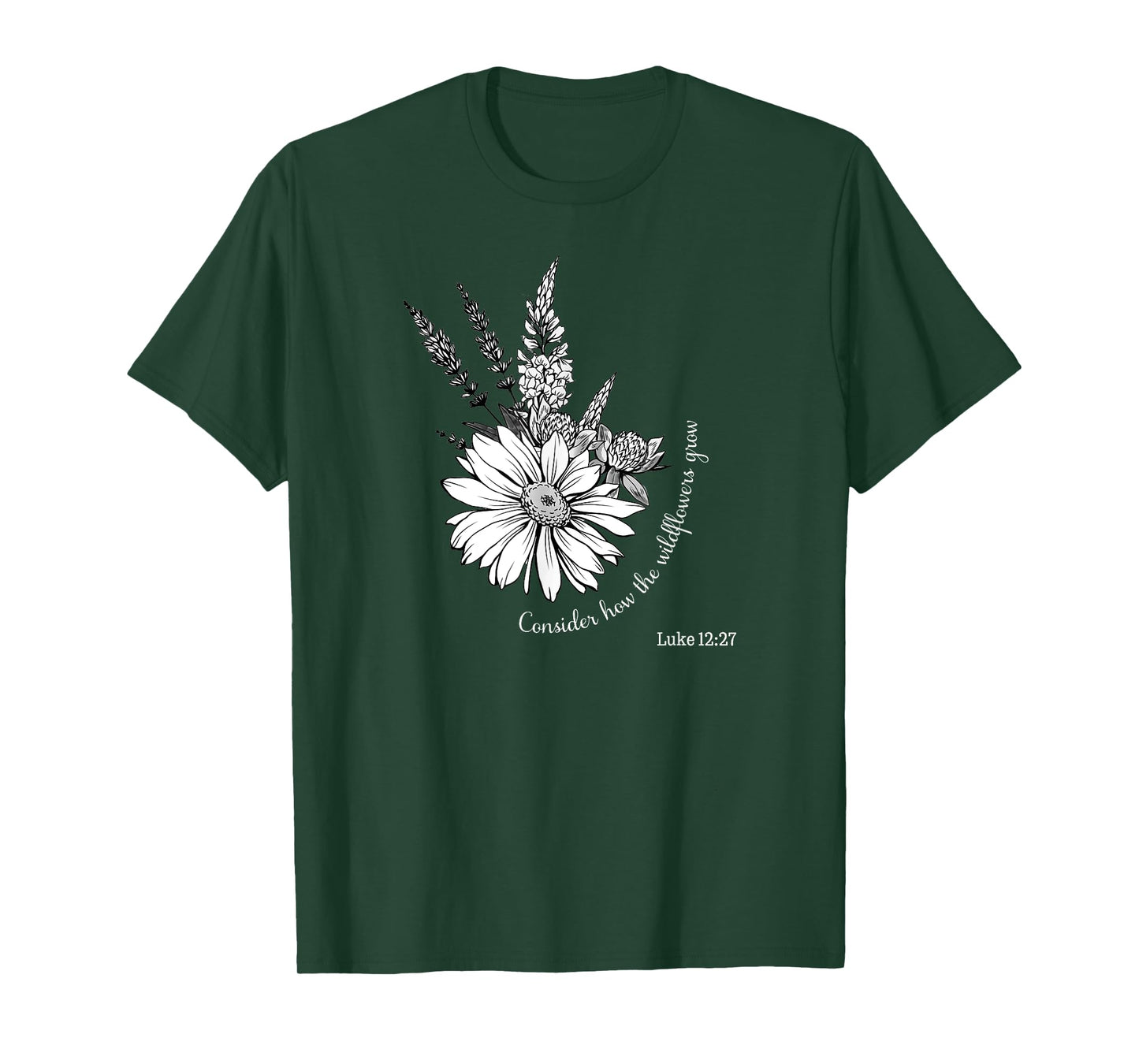 Women's Christian Botanical Flower Scripture T-Shirt
