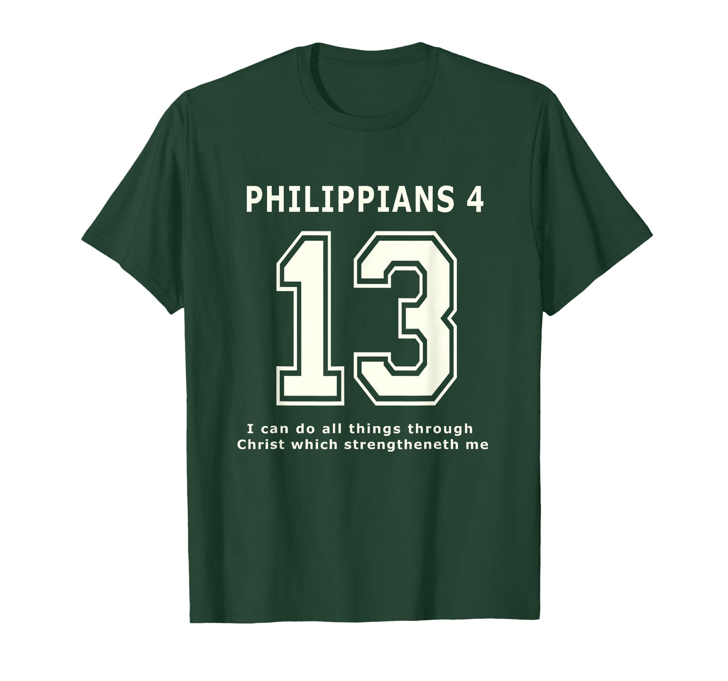 Philippians 13 Team Sports Bible Verse Christian Jersey T-Shirt
