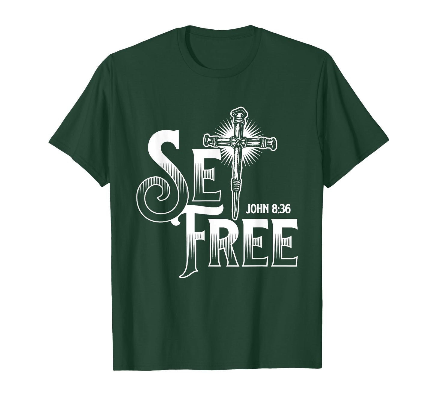 Set Free John - Bible Christian Faith Religion Jesus Christ T-Shirt