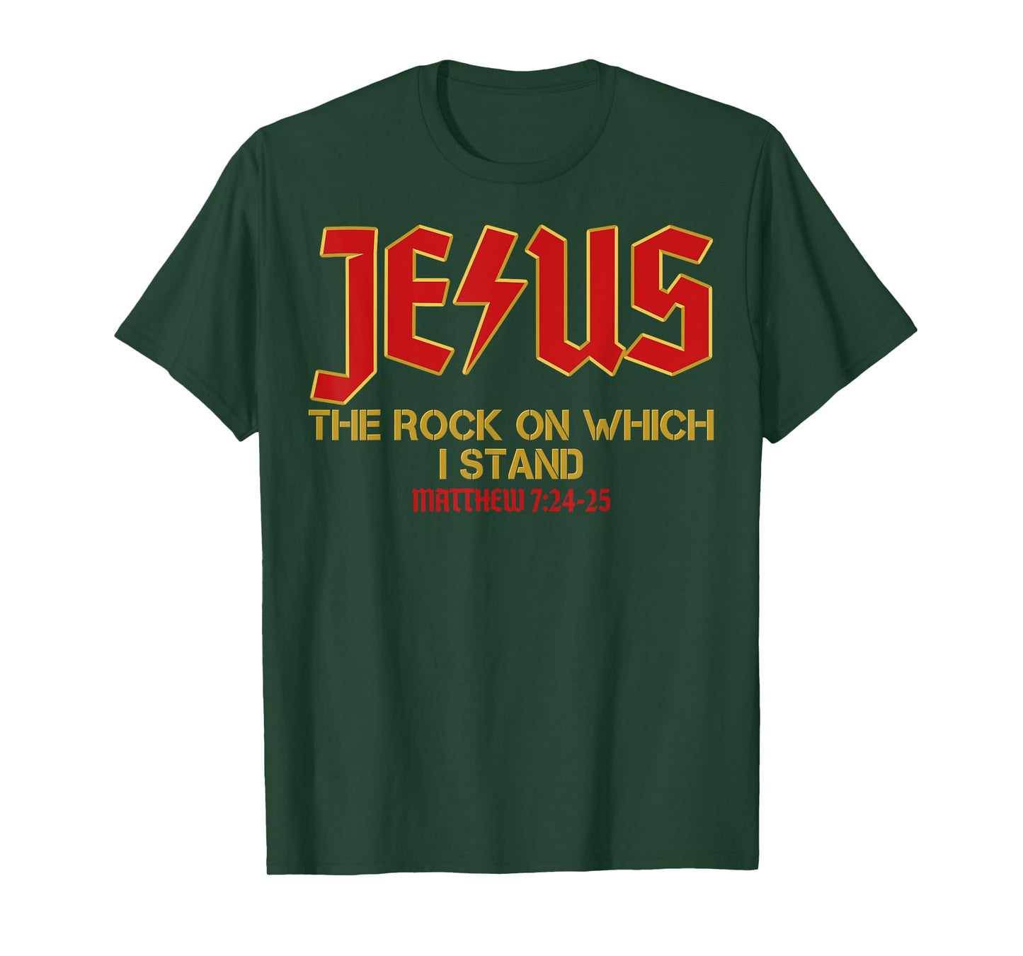 Christian Jesus Rock Band Matthew 7:24, Retro Vintage T-Shirt