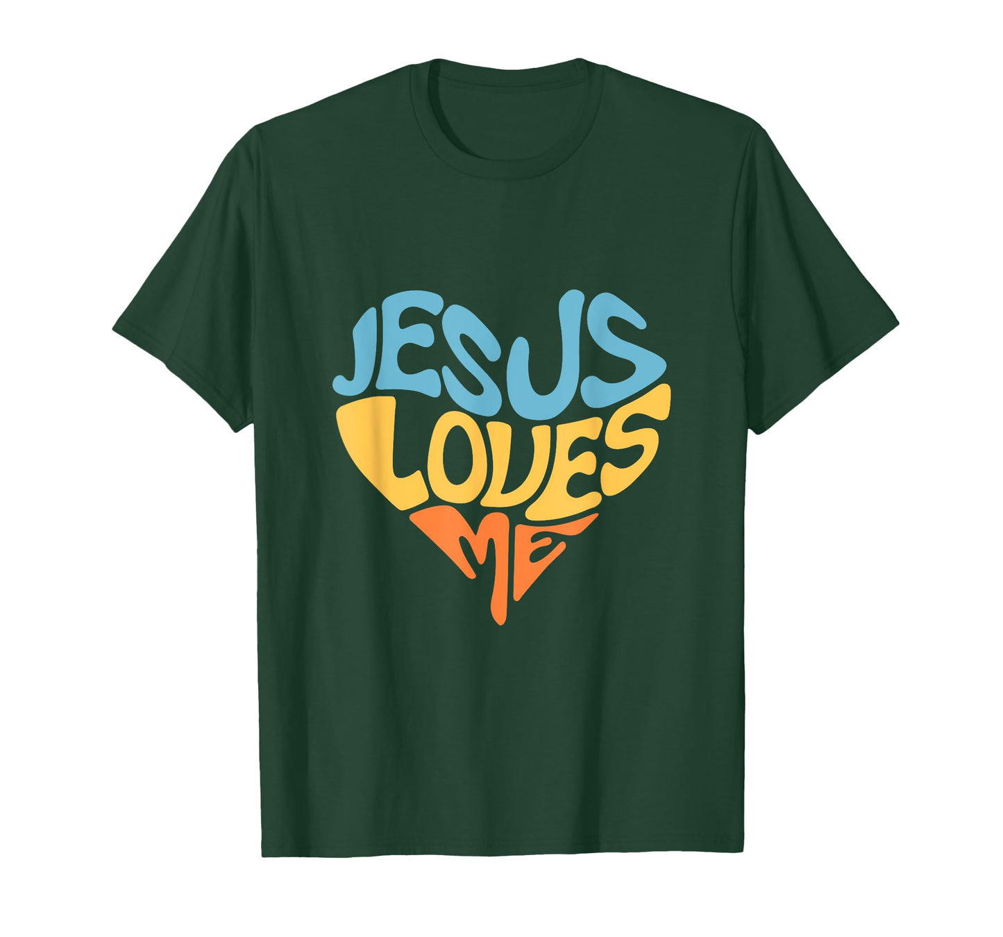 Jesus Loves Me Heart Shaped Men Women and Youth T-Shirt