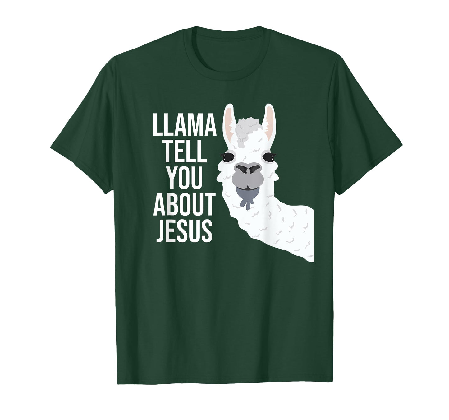 Llama Tell You About Jesus Funny Christian Bible Gospel T-Shirt