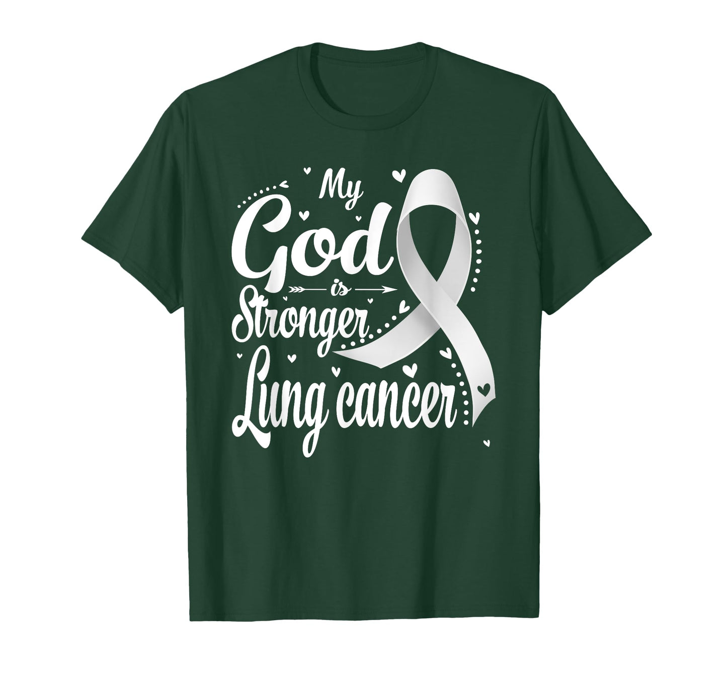 My God is Stronger Than Lung Cancer Awareness Warrior T-Shirt