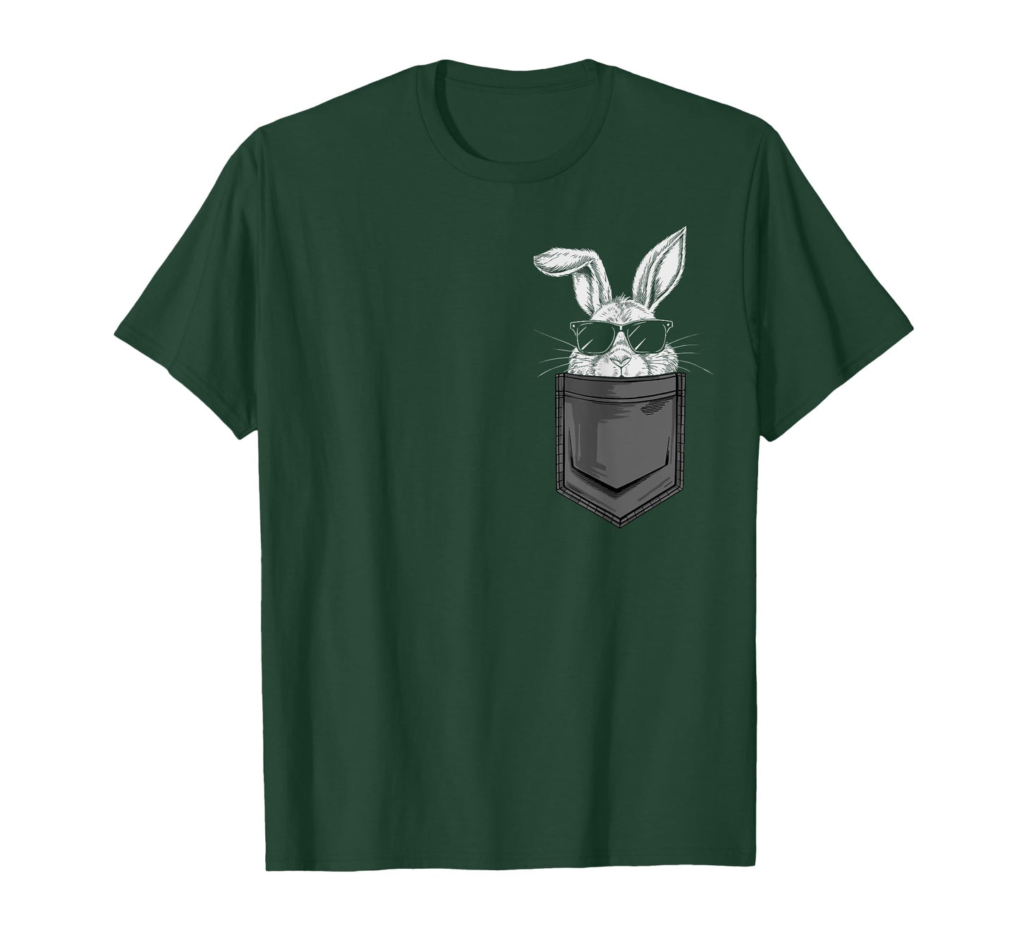 Cool easter bunny rabbit with sunglasses in pocket T-Shirt