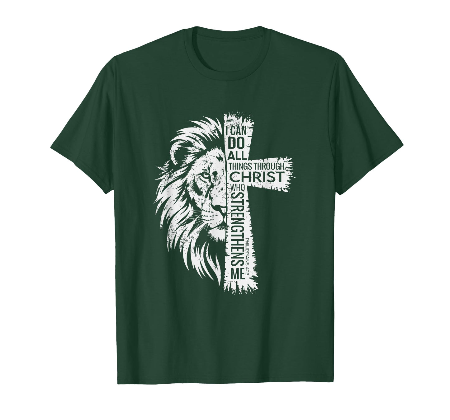Lion of Judah and Cross with Philippians 4:13 shirt T-Shirt