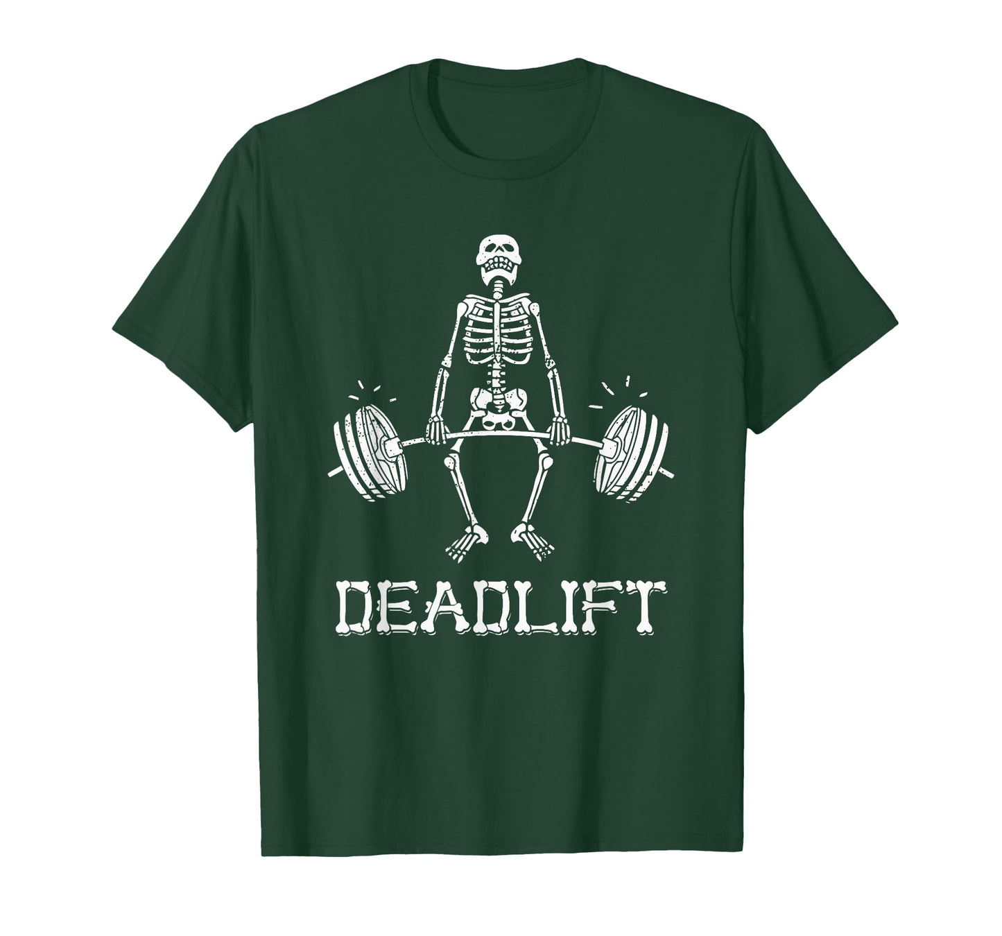 Deadlift Funny Halloween Skeleton Weight Lifting Workout T-Shirt