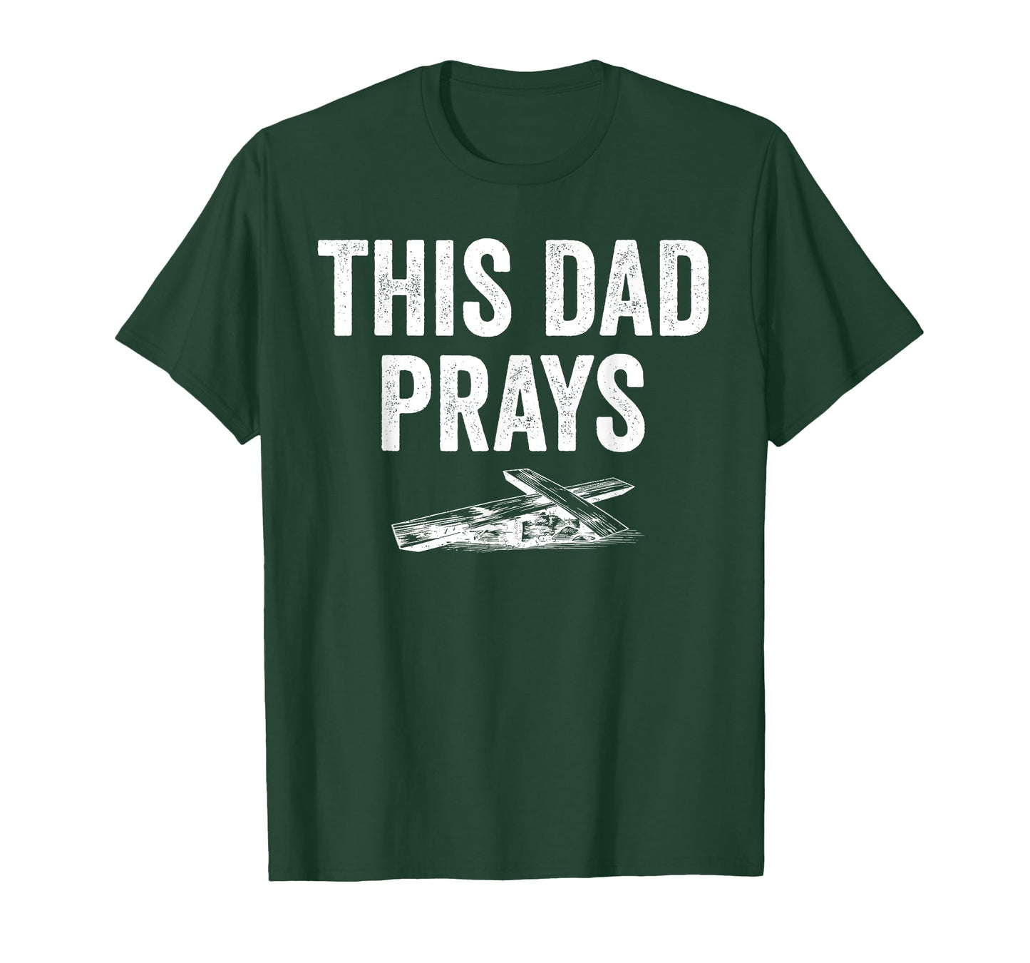 This Dad Prays Praying Christian Cross Jesus Father's Day T-Shirt
