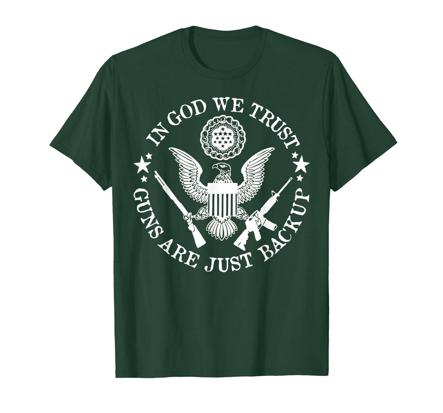 In God We Trust Guns Are Just Back Up Vintage T-Shirt