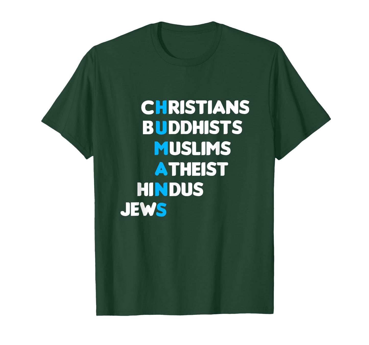 Christ Buddhist Muslim Muslim Hindu Human Faith Gift T-Shirt