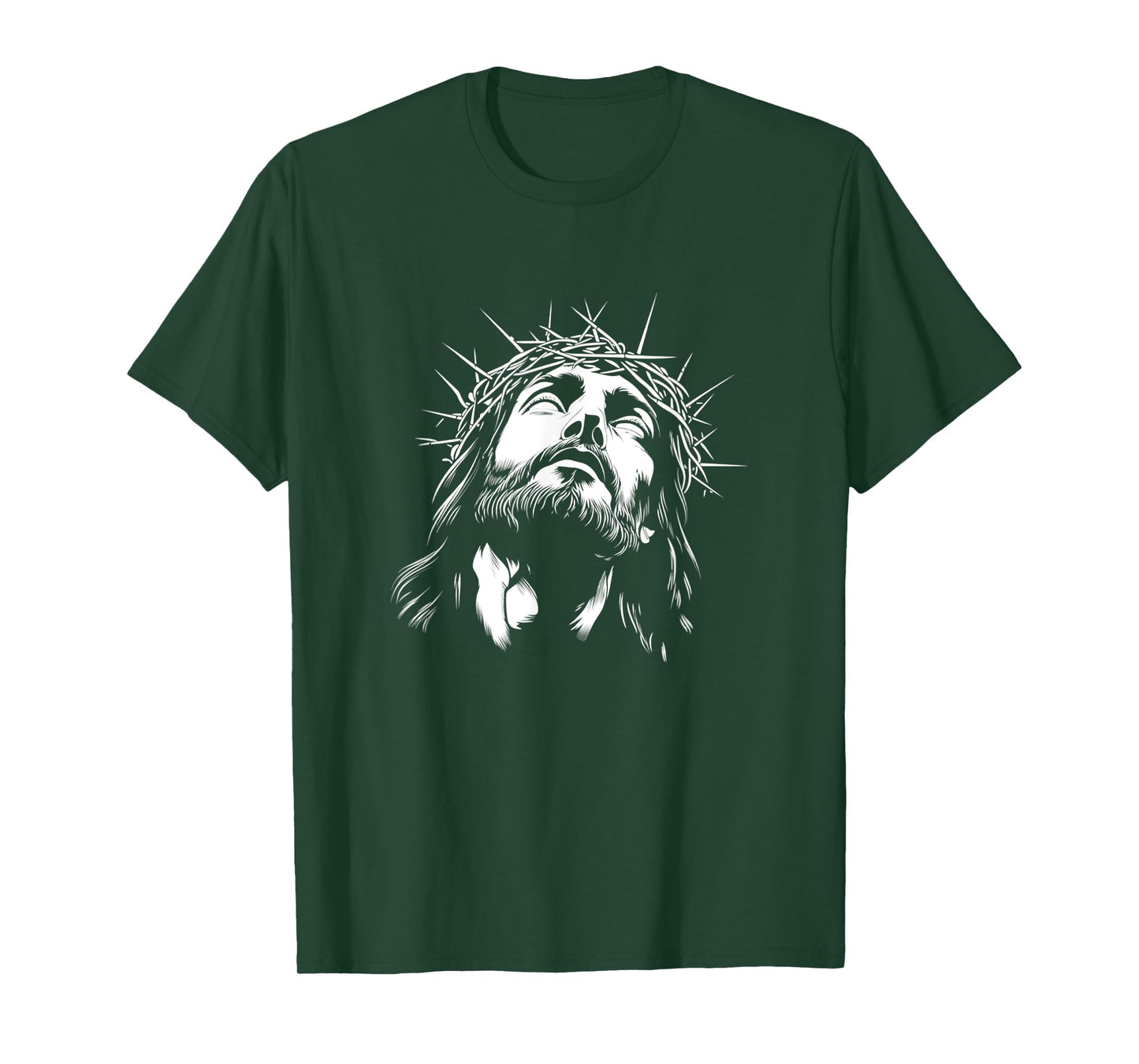 Face Of Crown Of Thorns Head Faith God Jesus Christ T-Shirt