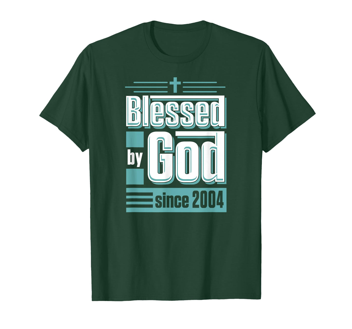 Blessed By God Since 2004 Christian Themed Birthday Party T-Shirt
