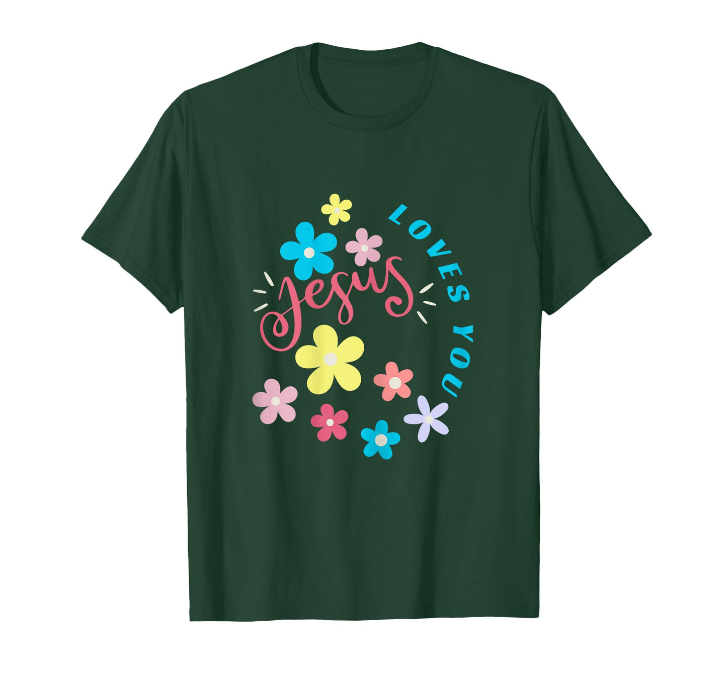 Jesus Loves You - Soft Pastel Flowers T-Shirt
