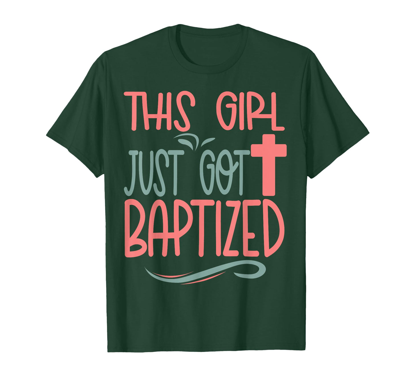 Baptism Kids Girl Cute Baptized Christian 2025 I Decided T-Shirt