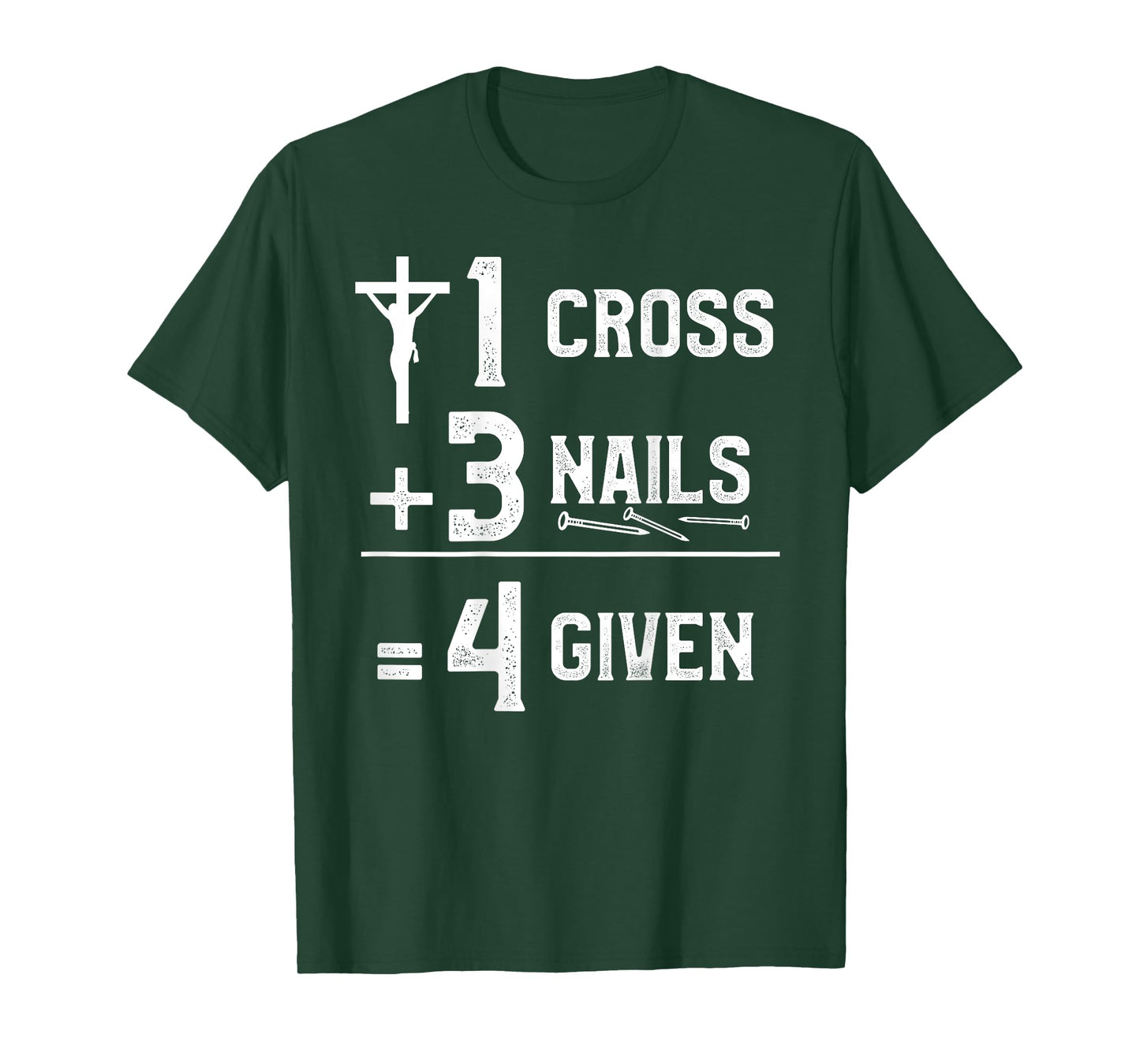 NextLevel Merch 1 Cross 3 Nails 4 Given Unisex-Adults Black T-Shirt