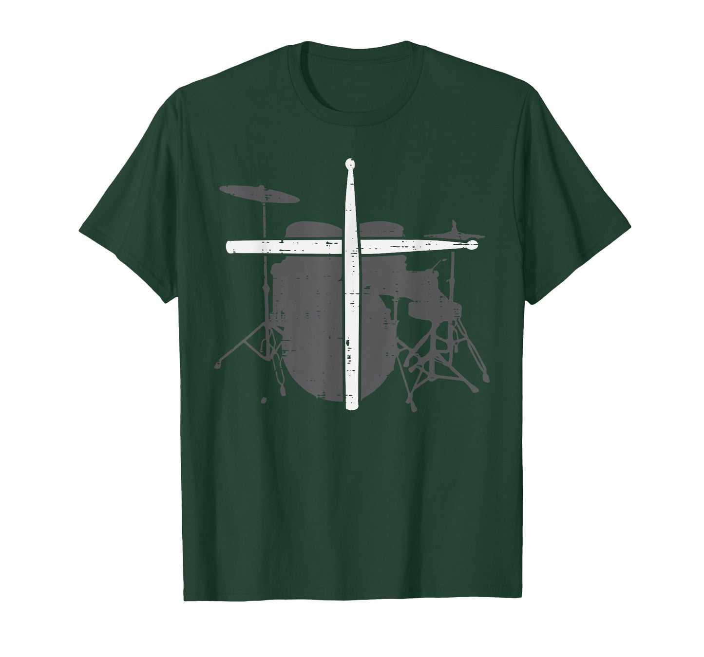Drums Cross Drumstick Music Jesus Christian Band Men Women T-Shirt